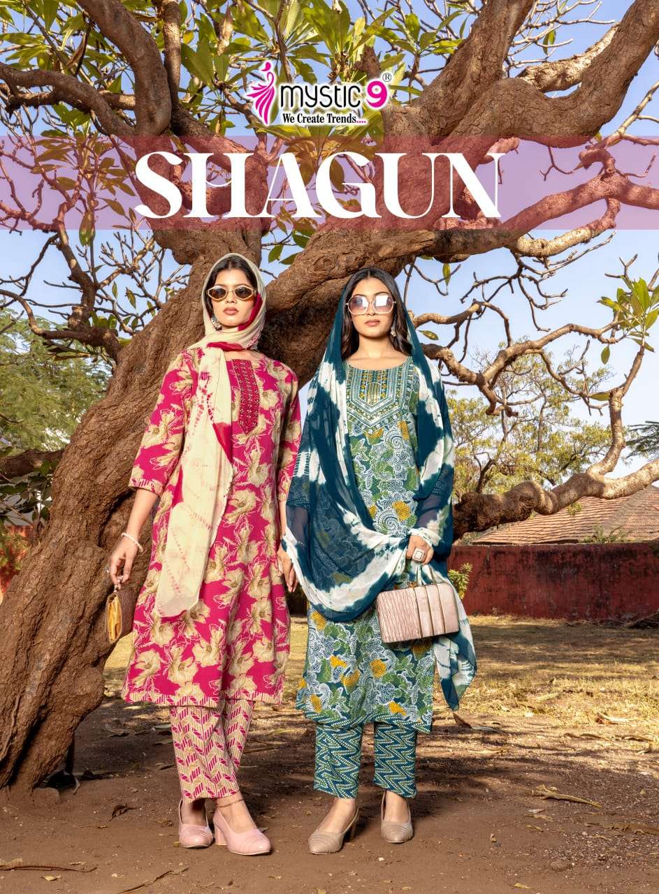 MYSTIC 9 SHAGUN VOL 29 PREMIUM RAYON FOIL PRINT WORK STITCHE...