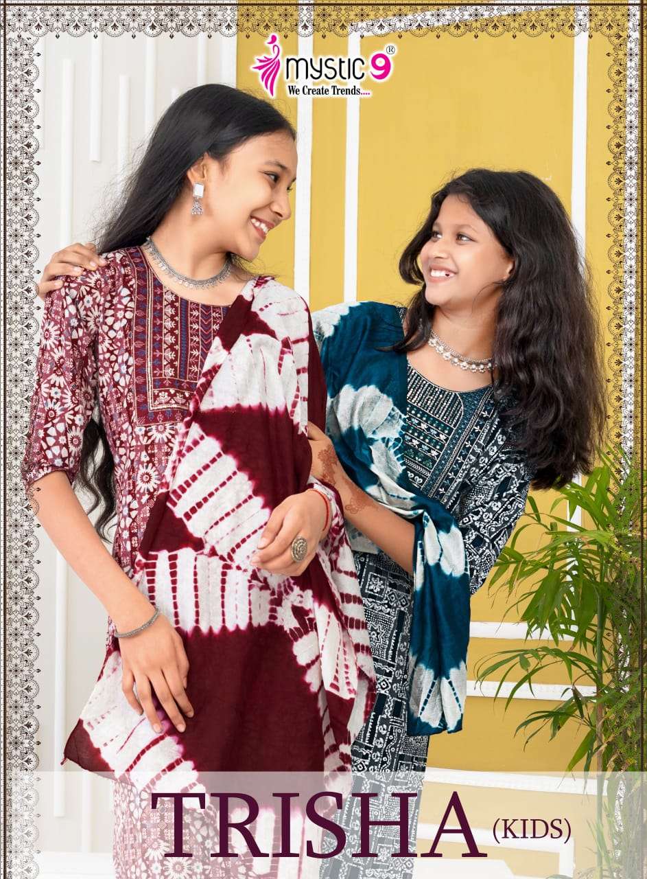 MYSTIC 9 TRISHA KIDS VOL 2 RAYON FOIL PRINT KIDS STRAIGHT CU...
