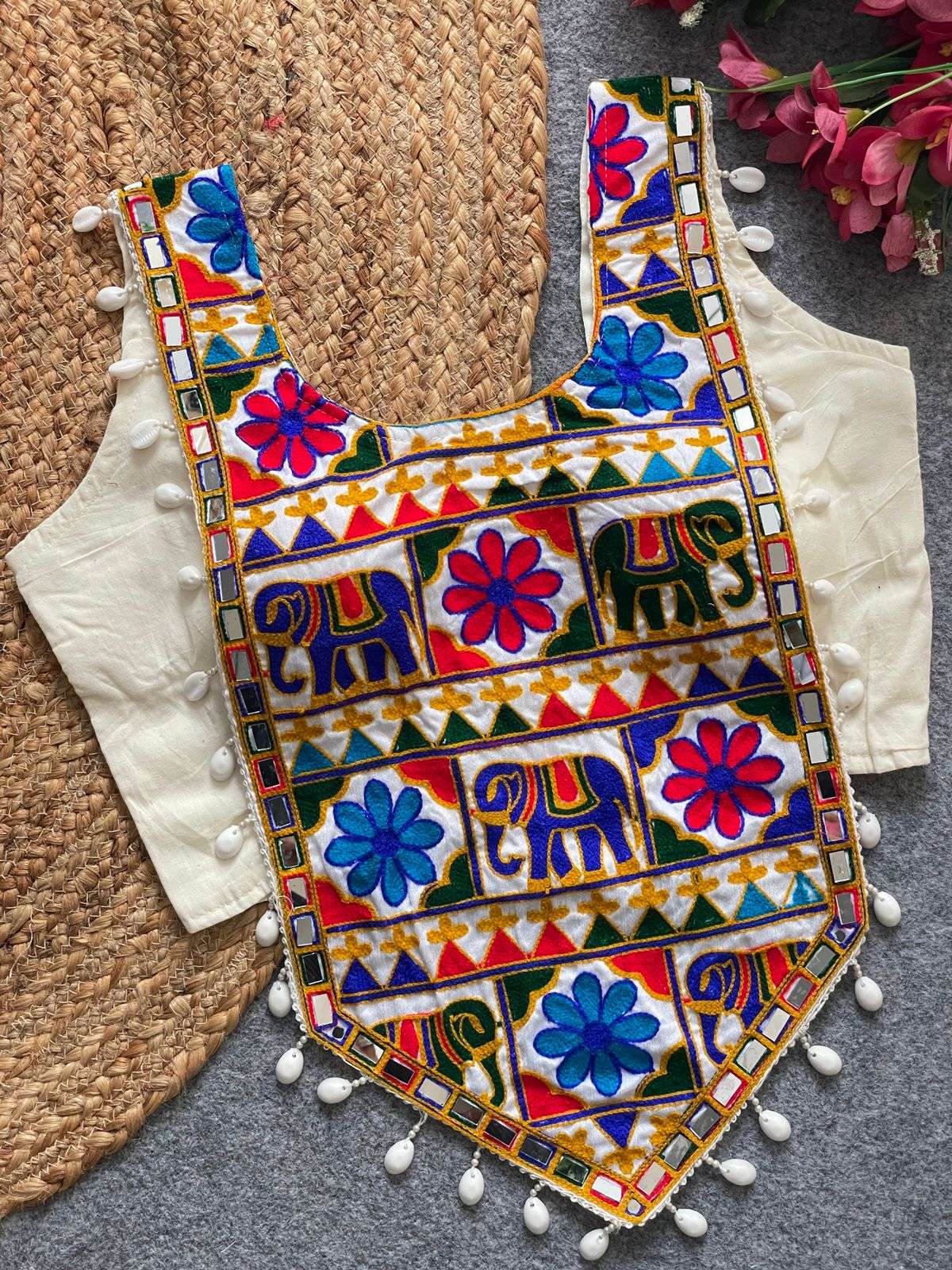 NAVRATRI SPECIAL HALTER NECK STYLE DESIGNER MAGIC COTTON FAB...