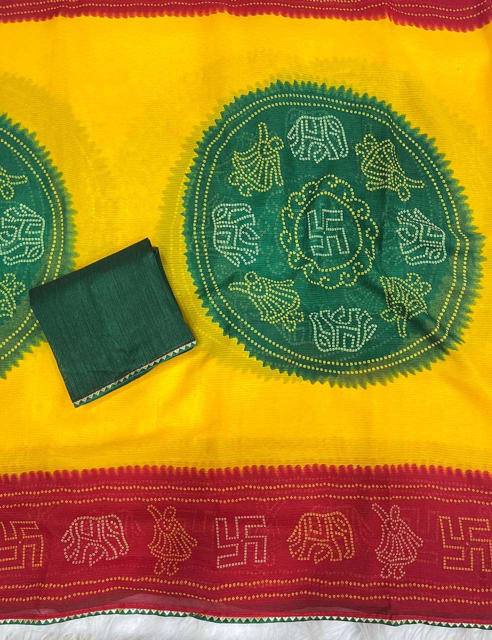 New Arrivals Georgette fabric with fancy and beautiful Bandh...