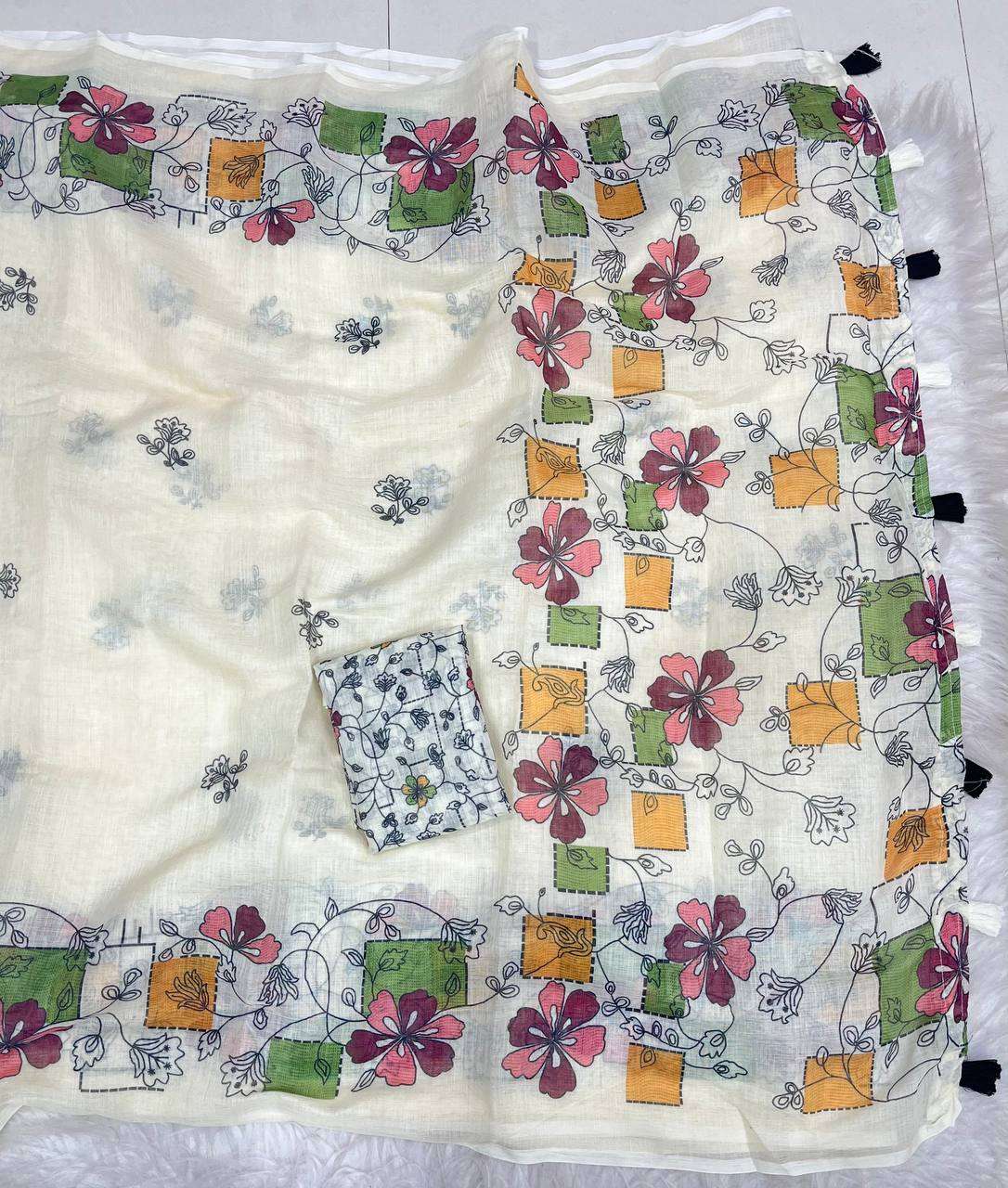 New Arrivals Linen cotton classic pencil design with beautif...
