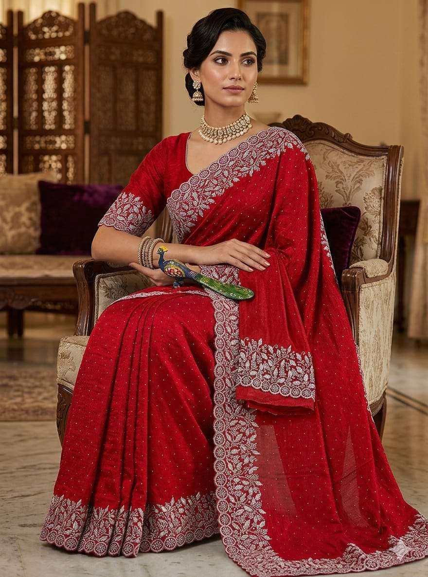 New Arrivals soft Space Chiffon fancy fabric Saree reseller ...