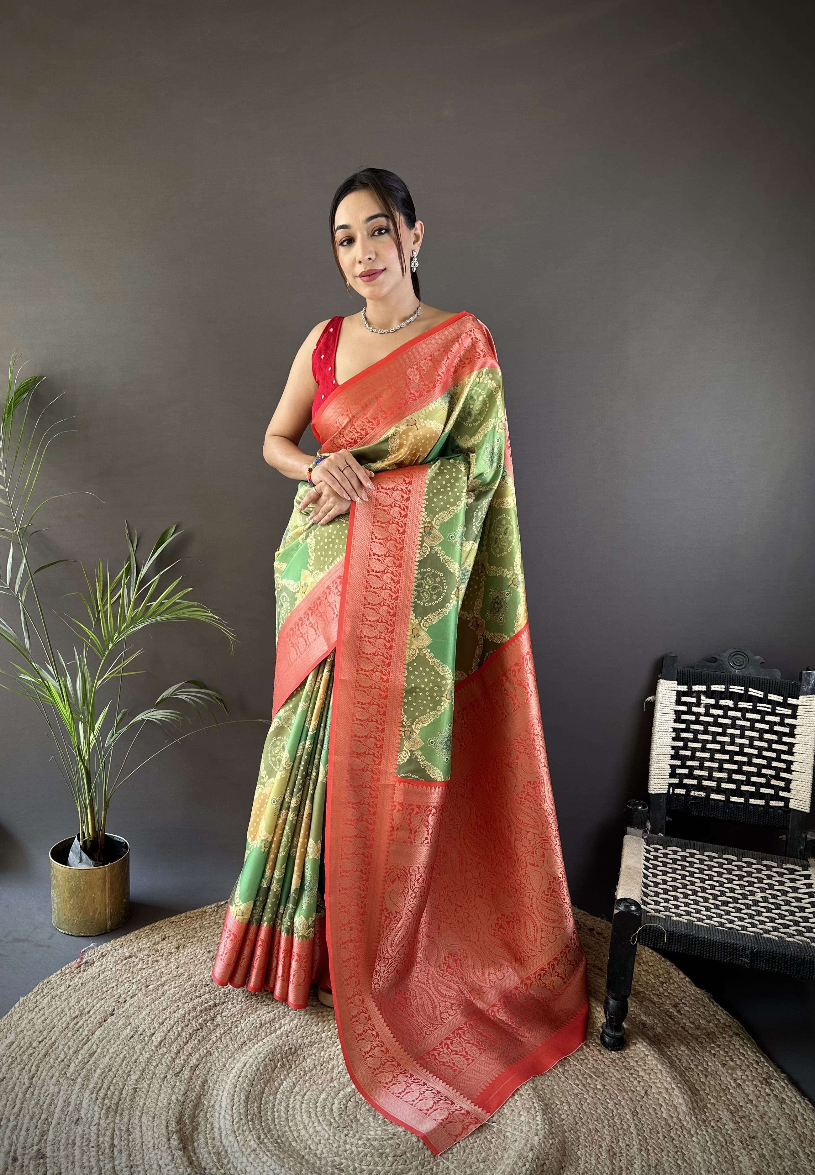 New Collection avani Beautiful Soft Lichi Silk fabric design...