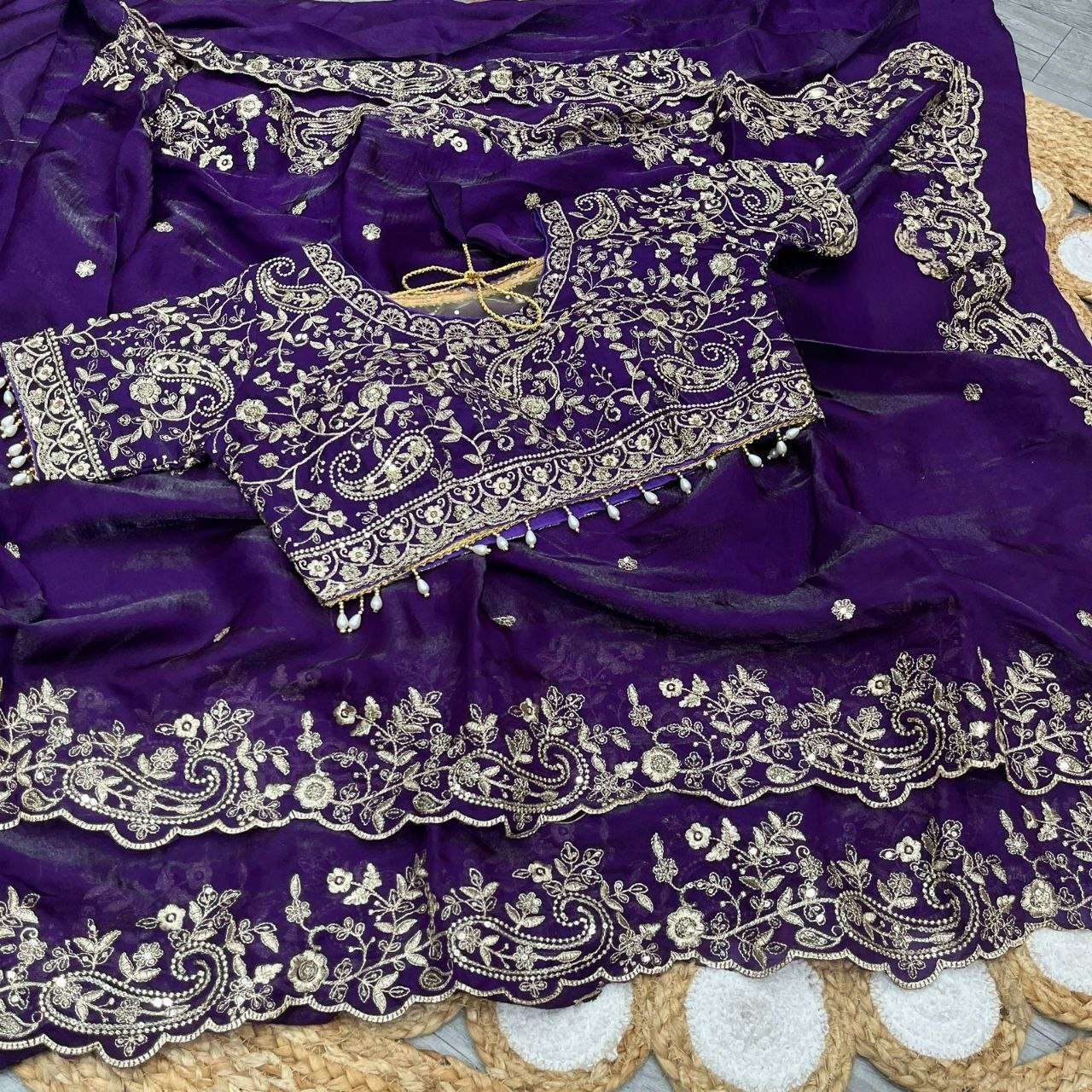 New kavya Very soft & elegant rich look fancy satin fabric w...