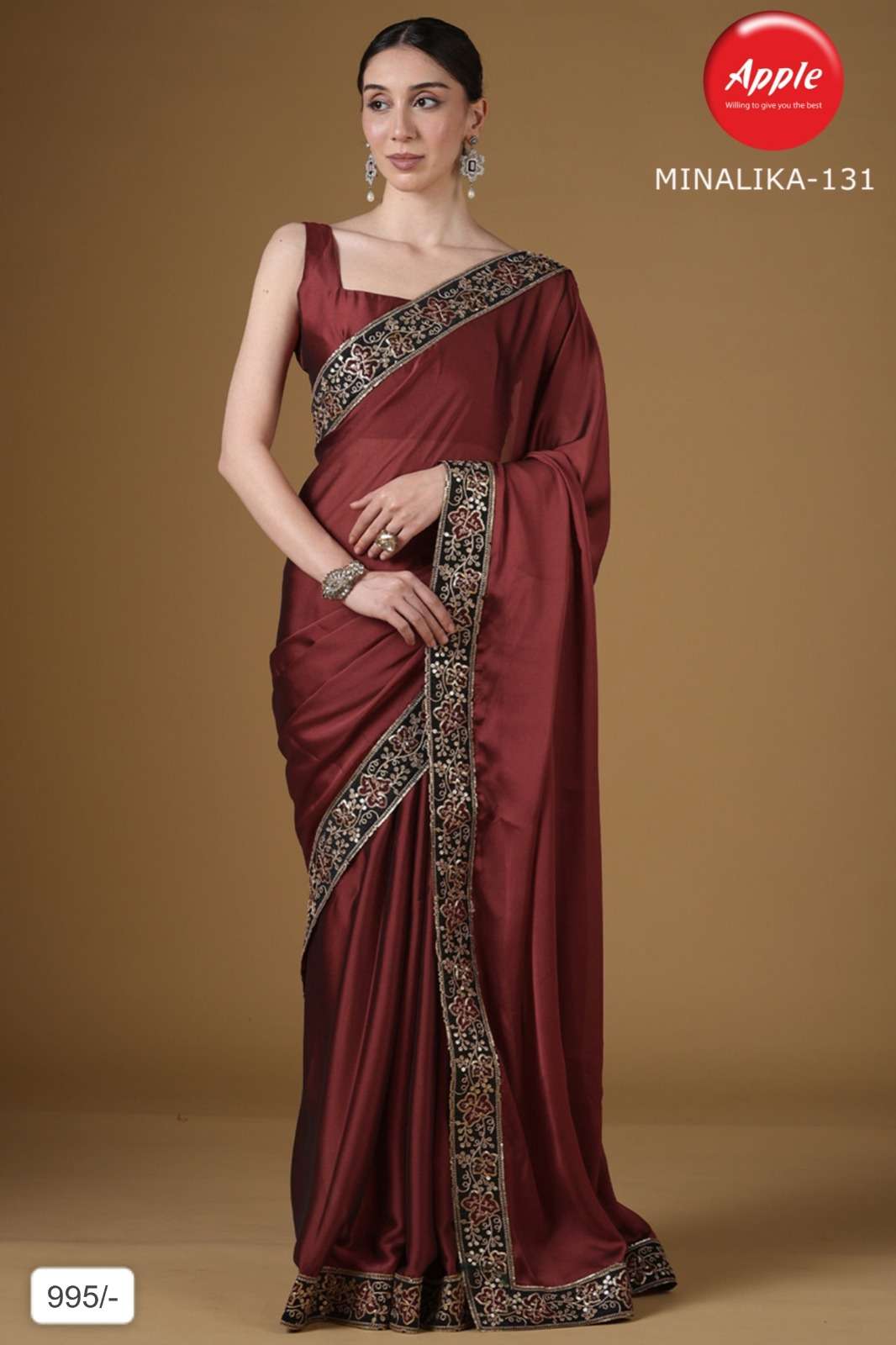 NEW LAUNCH APPLE MINALIKA 131 PURE ANF FANCY GEORGETTE BEAU...