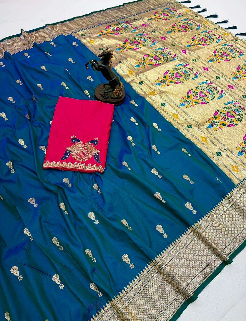 NEW LAUNCH PREMIUM AND CLASSIC  JUMKHA PAITHANI SILK FANCY F...