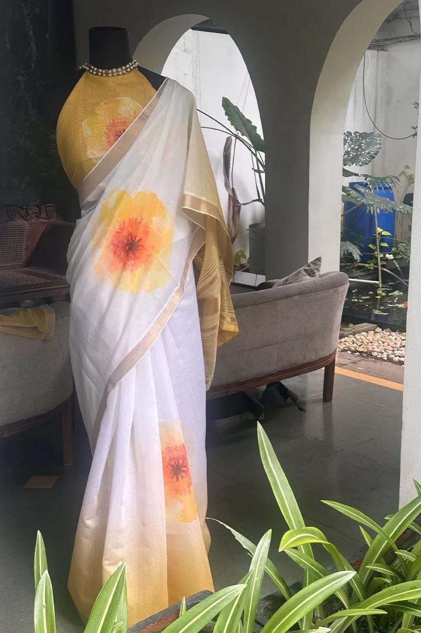  New Launching and Soft and pure Linen fabric with beautifu...