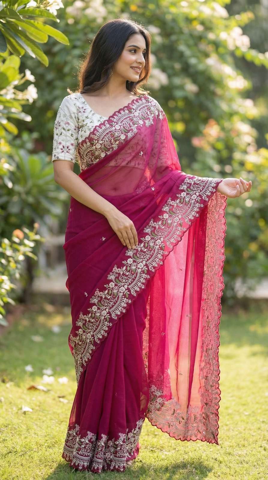 New Launching Morni heavy black rangoli fancy fabric with em...