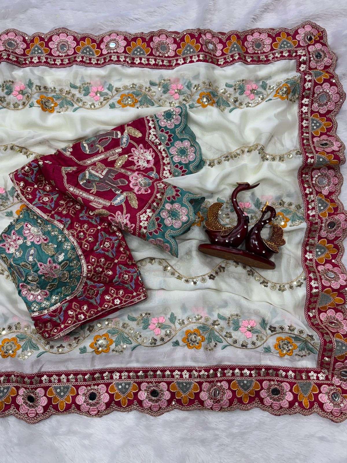 New Launching Nistha Pure and Soft Rangoli Silk Fabric With ...