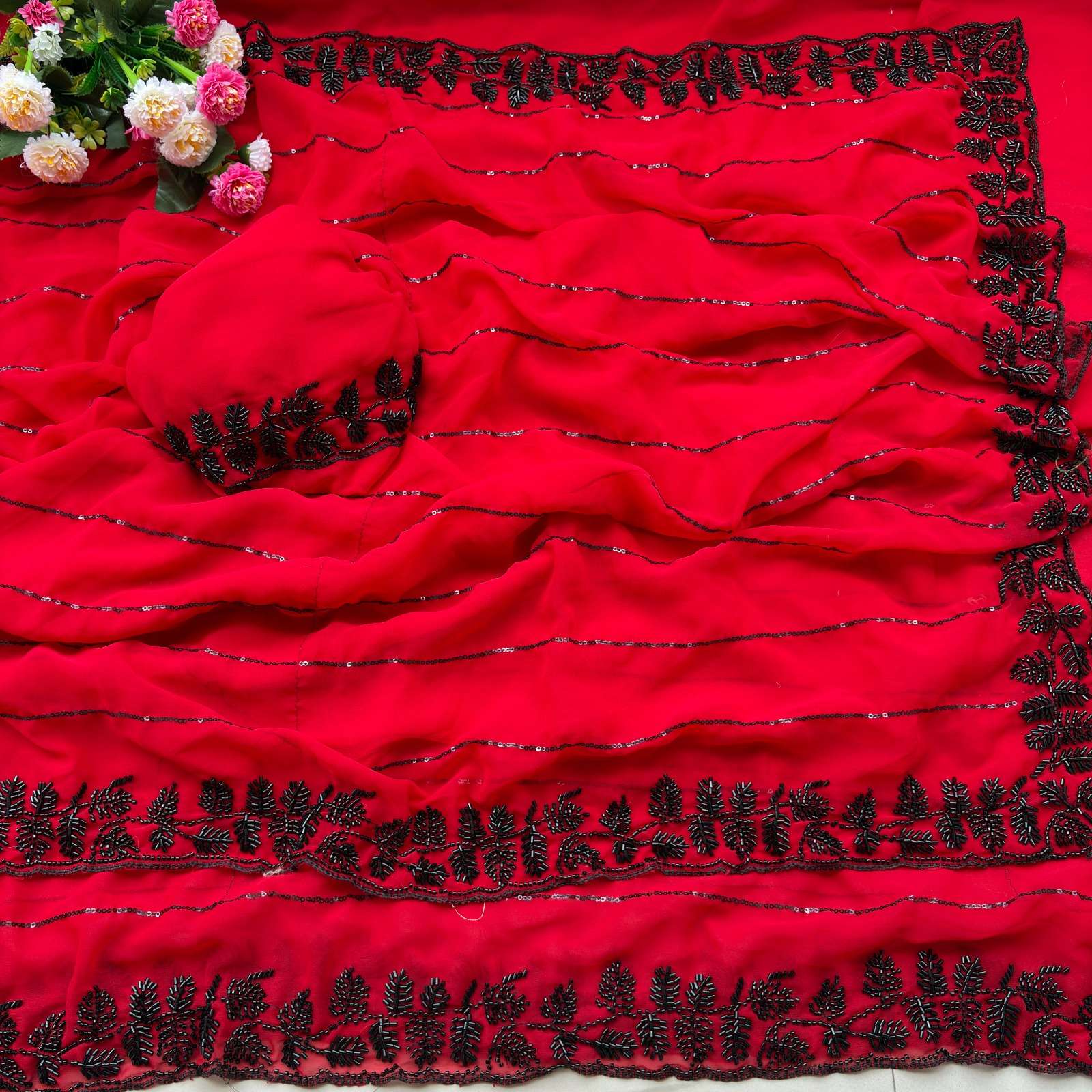  New Launching Shrivali Pure and fancy Fox Georgette beautif...