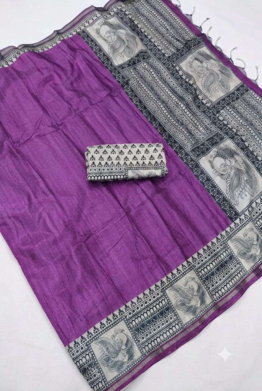  New Summer collection light weight saree Linen fancy classi...