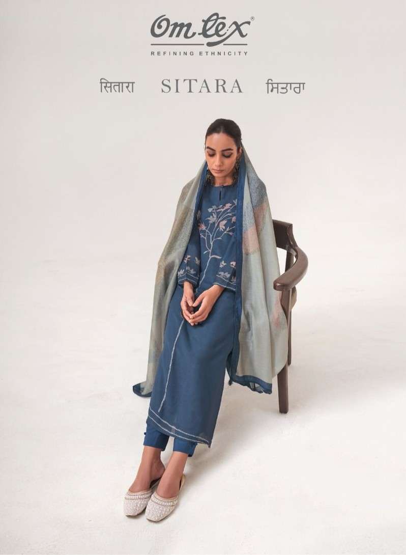 OM TEX SITARA MAL CHANDERI SILK DIGITAL 3 PCS SUIT COLLECTIO...