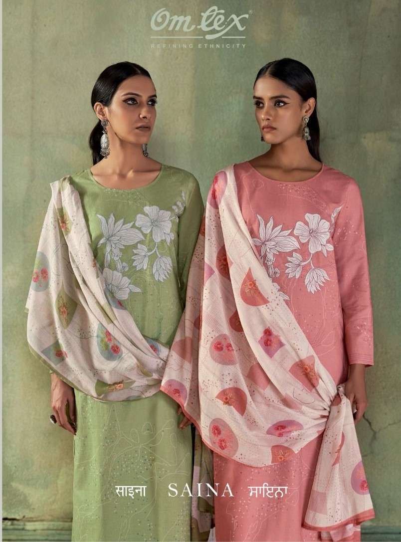 OMTEX SAINA BOUTIQUE PREMIUM LAWN COTTON LADIES SUIT COLLECT...