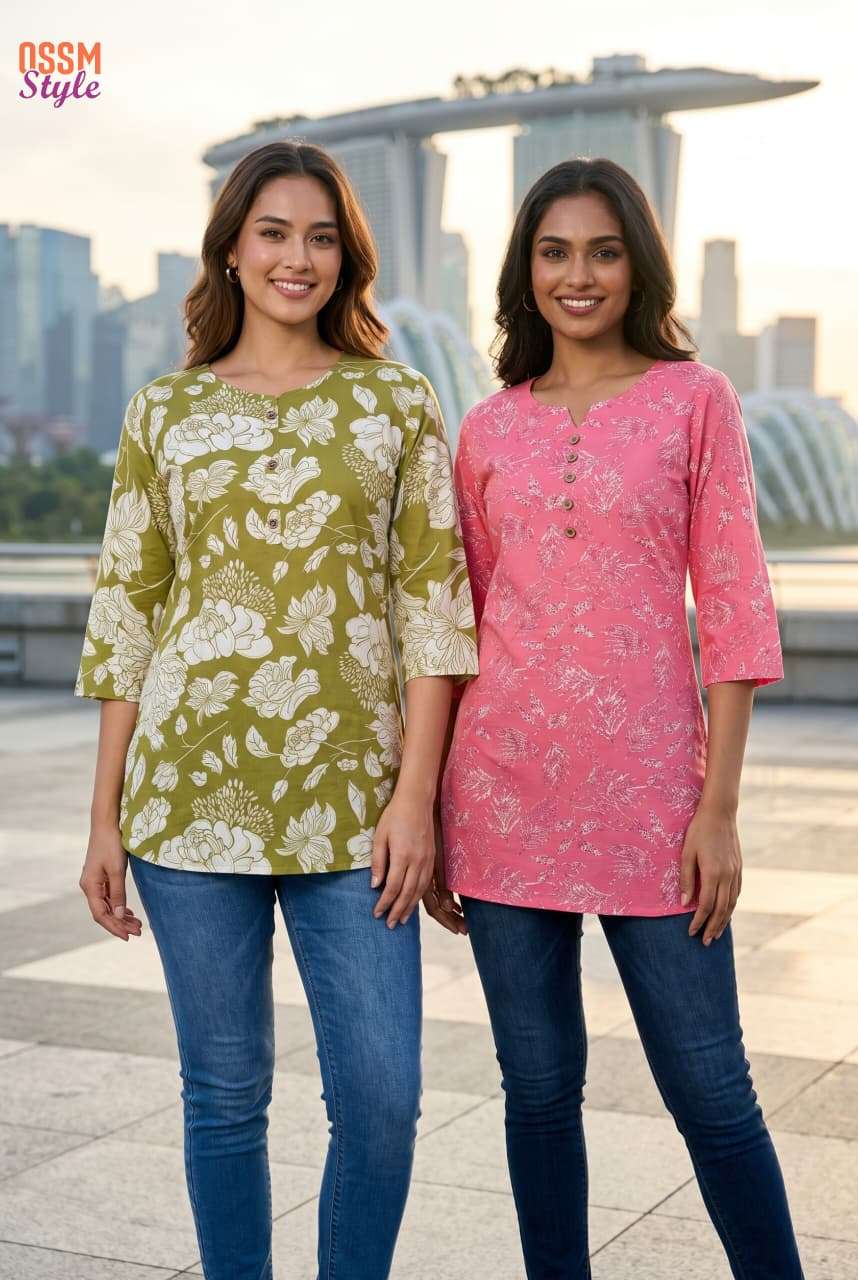 OSSM STYLE 198 TREND TREND SUMMER COTTON SHORT TOPS VIRAL RE...