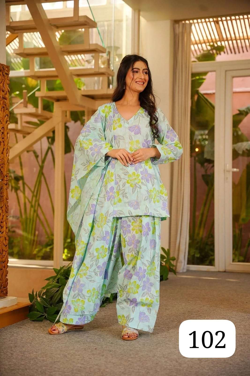 PC MEHWISH CAMBRIC COTTON PRINTED READY TO WEAR PATIYALA SUI...