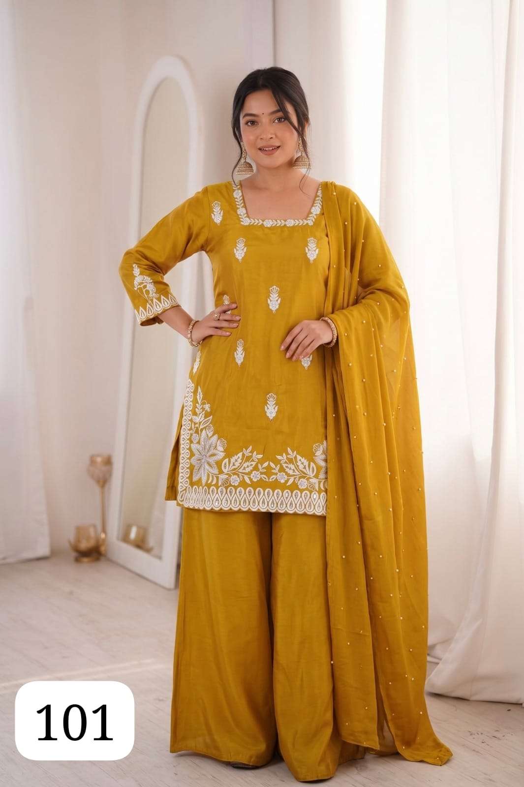 PC MIRAY BOUTIQUE ROMAN SILK SEQUENCE FARSHI SALWAR SUIT TRE...