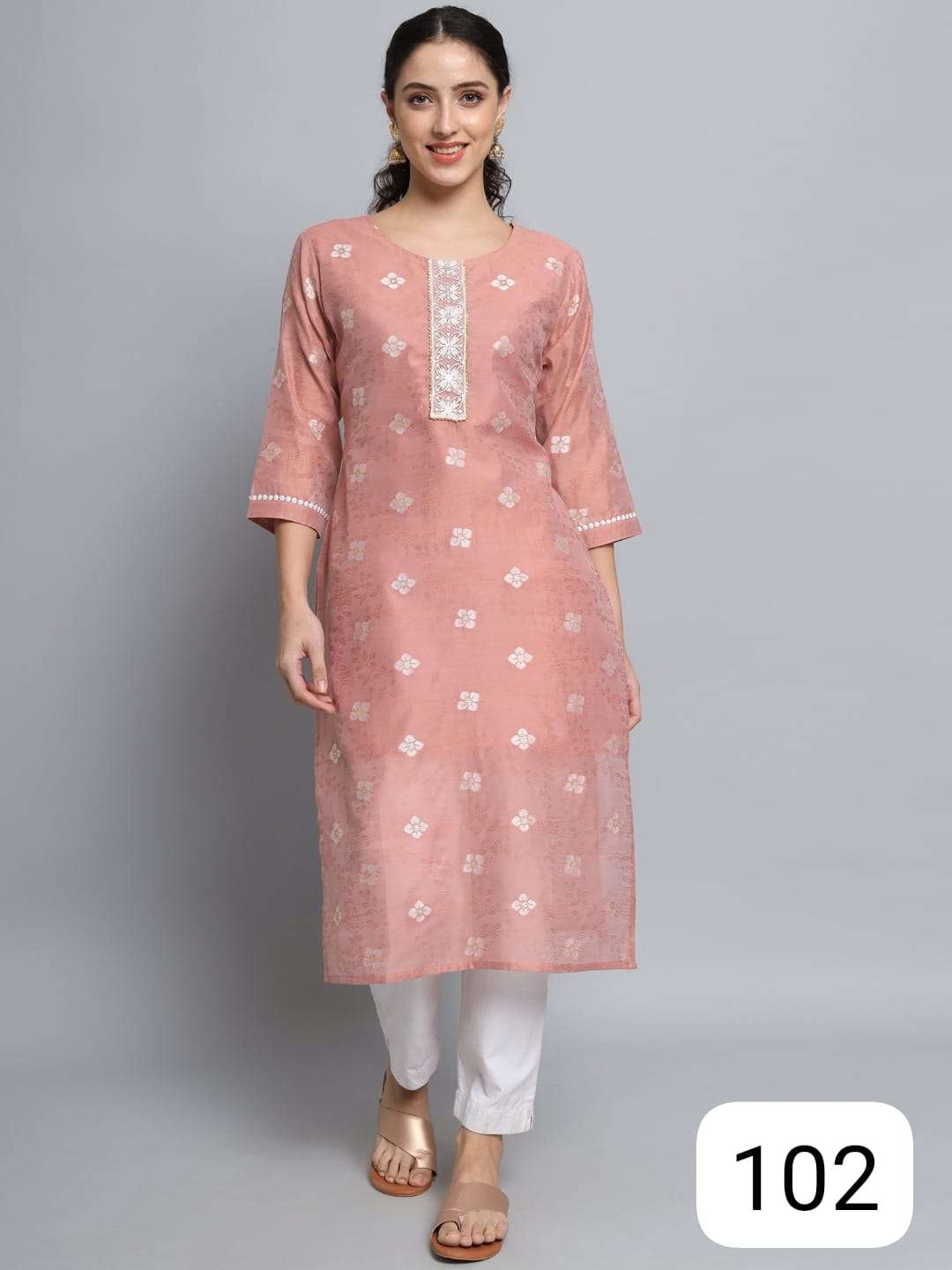PC RHYTHM BOUTIQUE SILK BLEND EMBROIDERY WORK KURTI FASHION ...