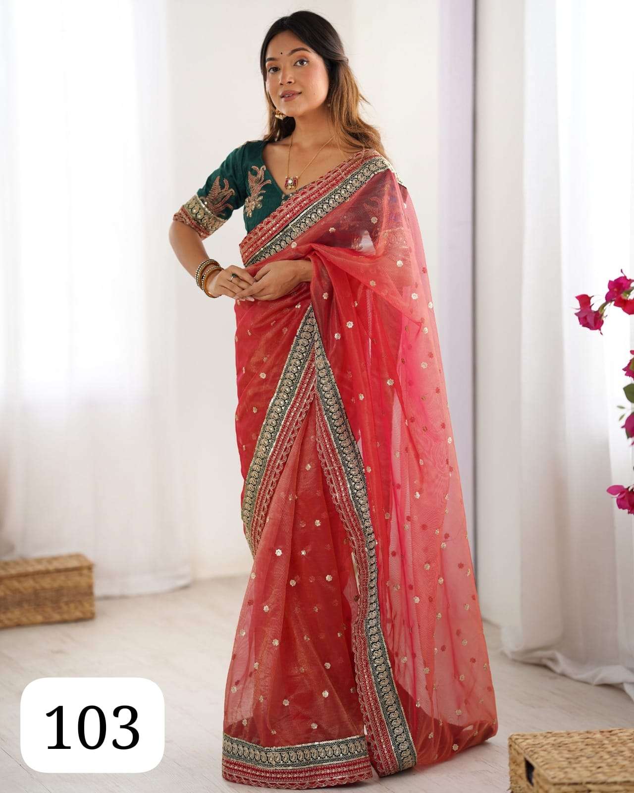 PC TARA BANARASI CRUSH BEAUTIFUL FABRIC WITH RICH LOOK SEQUE...