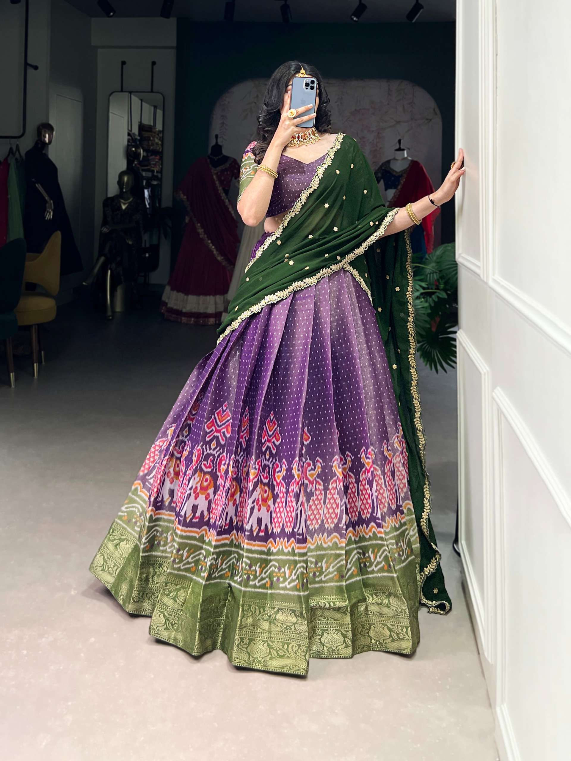 Preksha super and beautiful Kanchipuram Silk fancy fabric th...