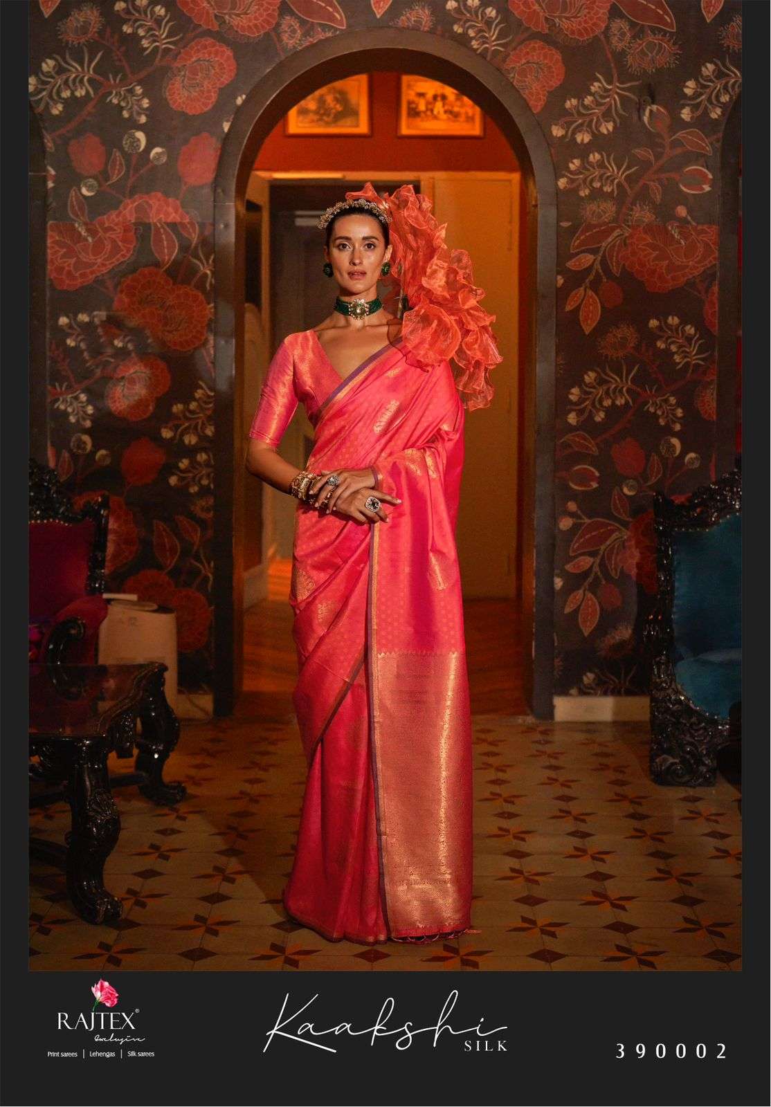 PREMIUM AND BRANDED RAJTEX FABRICS KAAKSHI SILK SUPER HANDLO...
