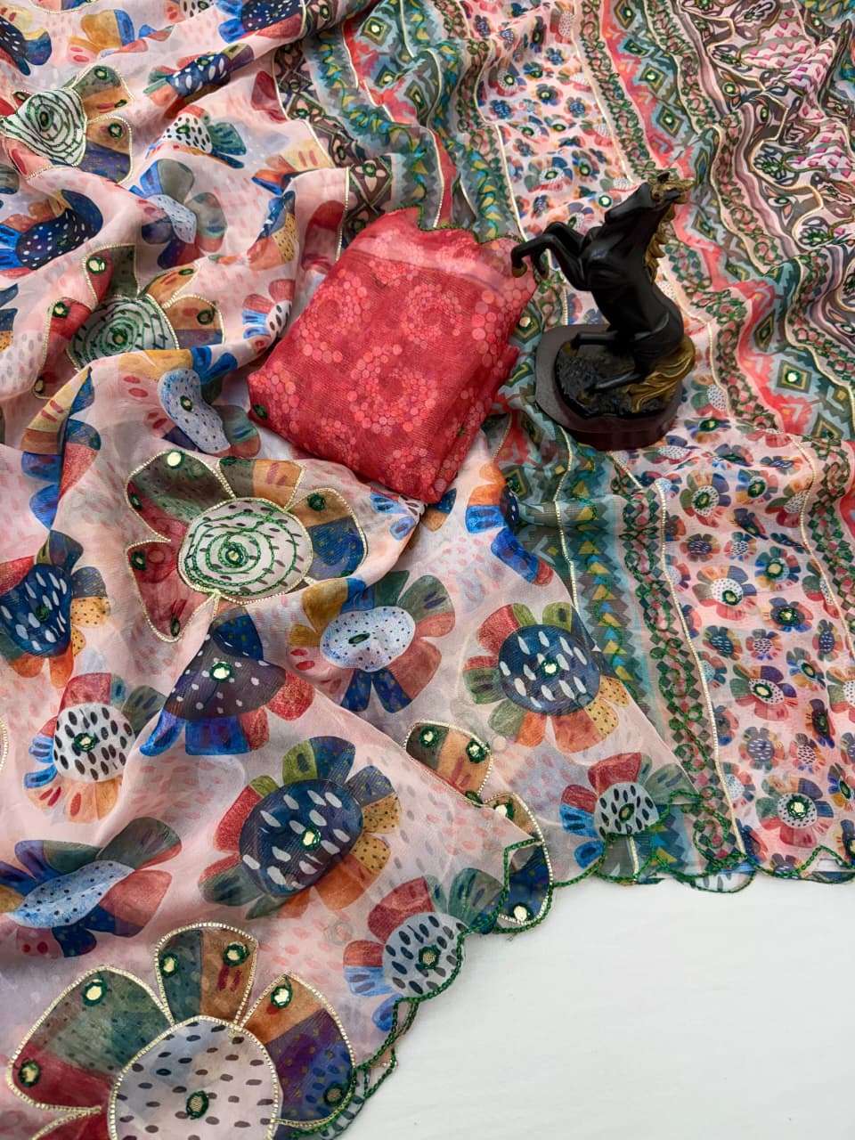 Premium and Elegant Tebby Silk fancy fabric saree reseller i...