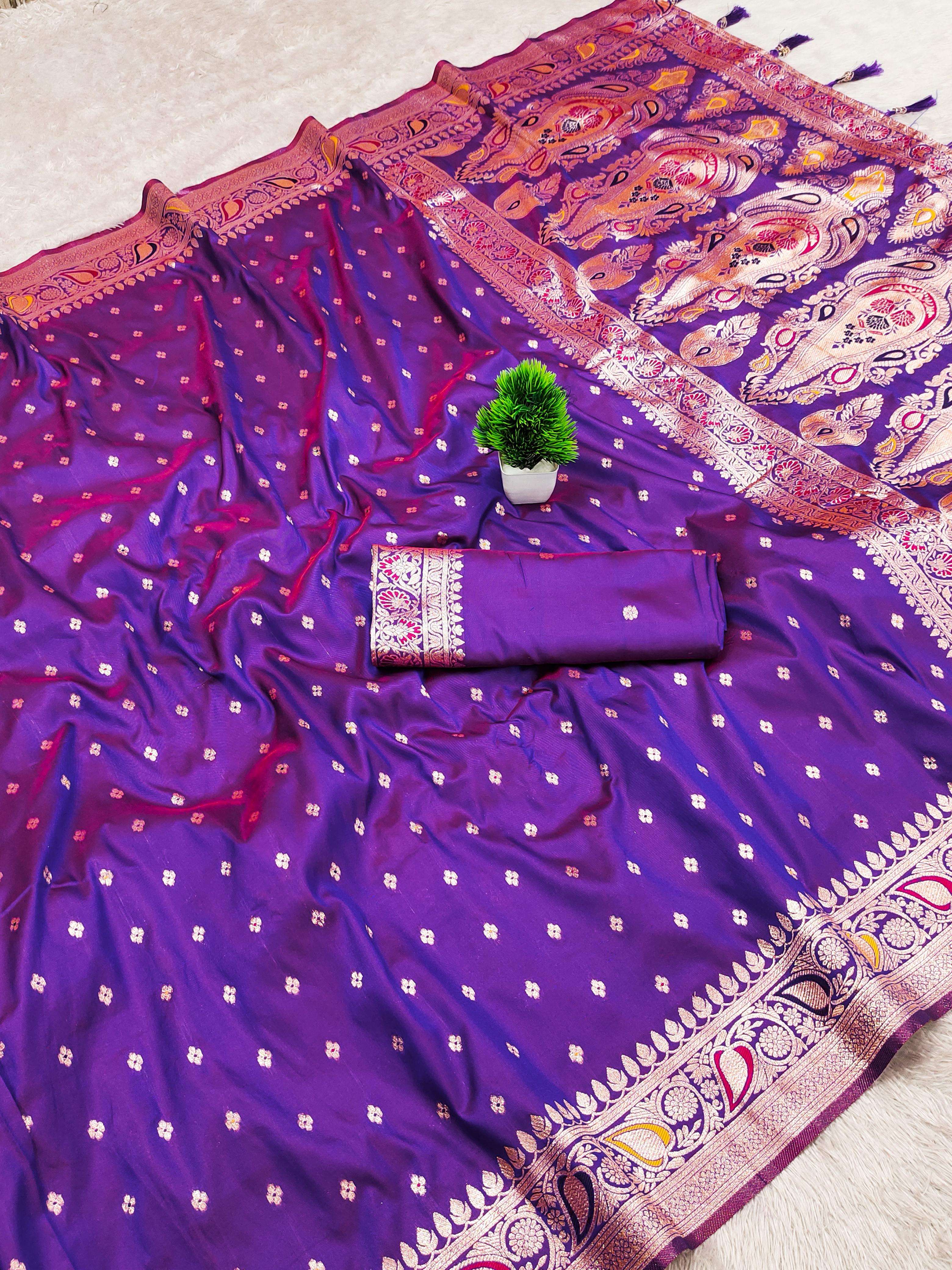 Premium Collection traditional Banarasi silk fancy fabric ha...