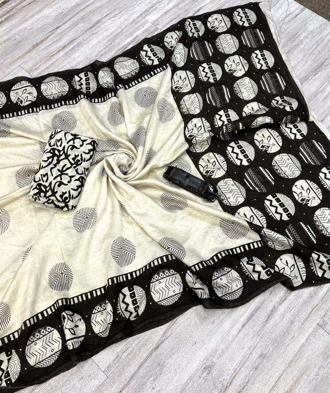  Presents Soft and pure Mal Chanderi Cotton fancy fabric wi...