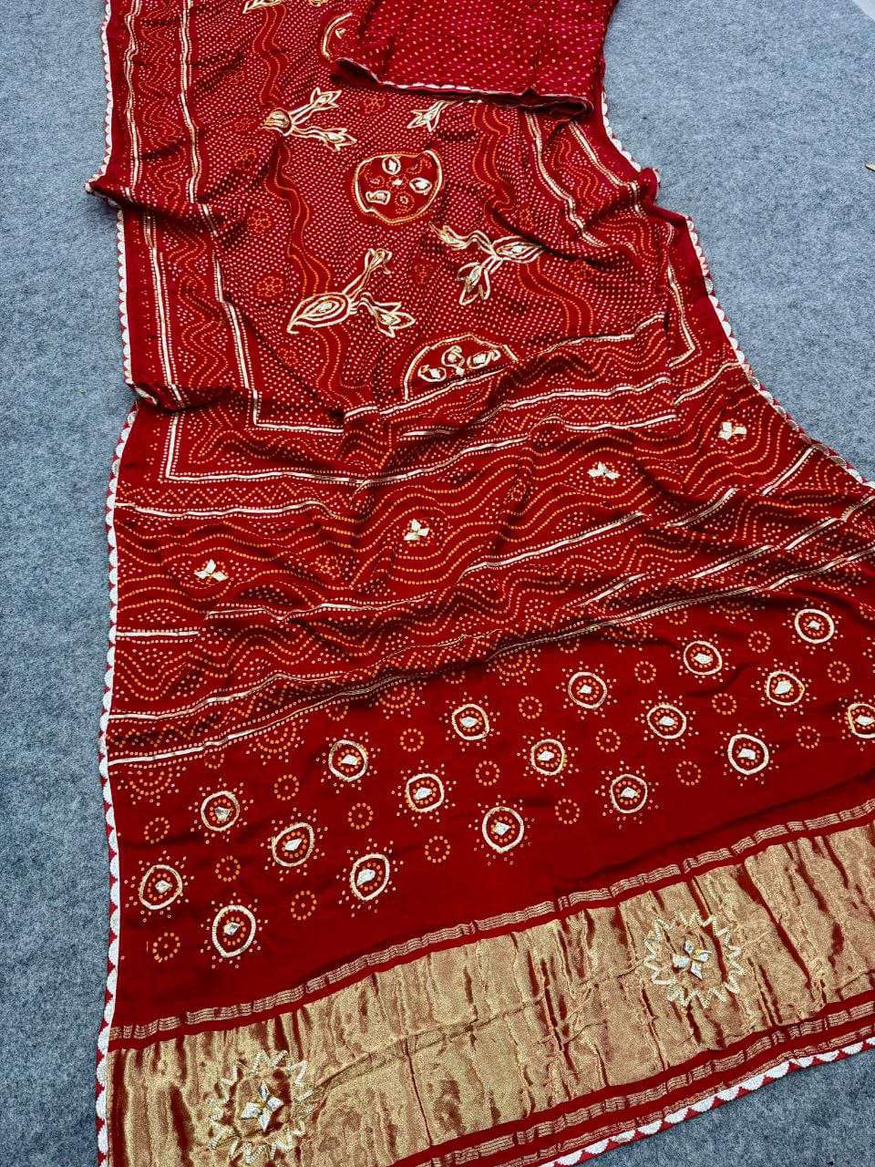 pure and soft Gaji Silk fancy fabric With Pure Lagadi Patta ...