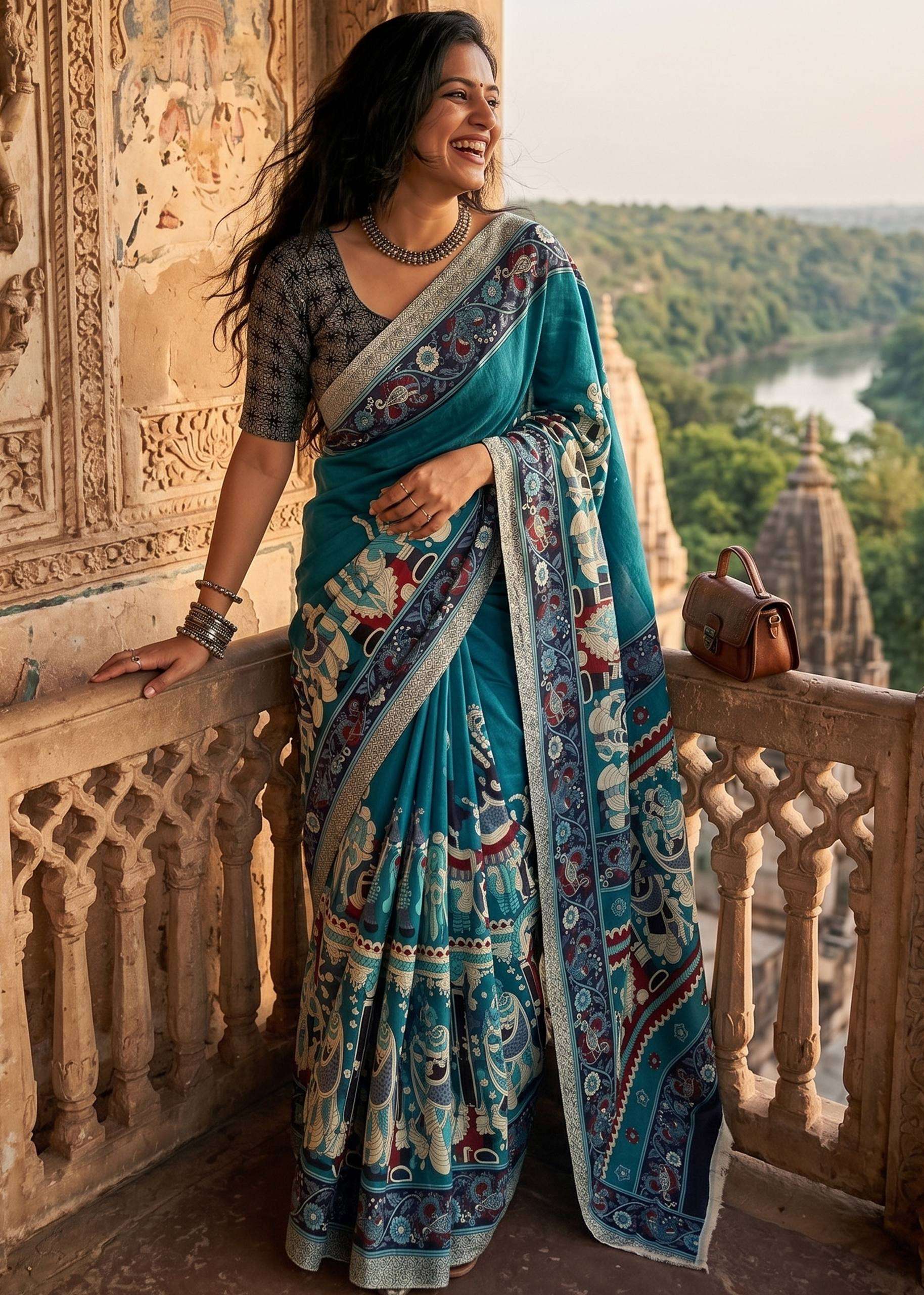  PURE AND SOFT MULMUL COTTON FANCY FABRIC WITH CLASSIC KALAM...