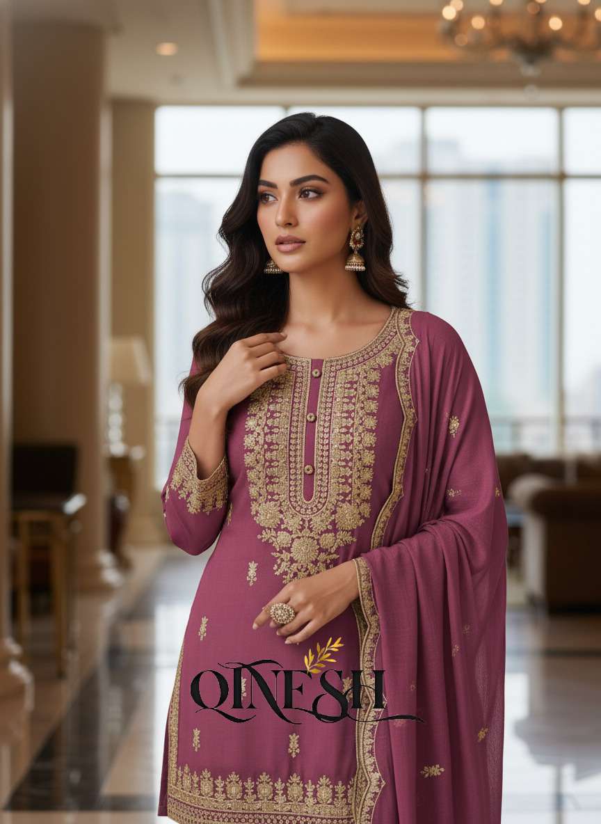 QTNESH 2109 TO 2111 BOUTIQUE READYMADE CHINON HEAVY WORK SHA...