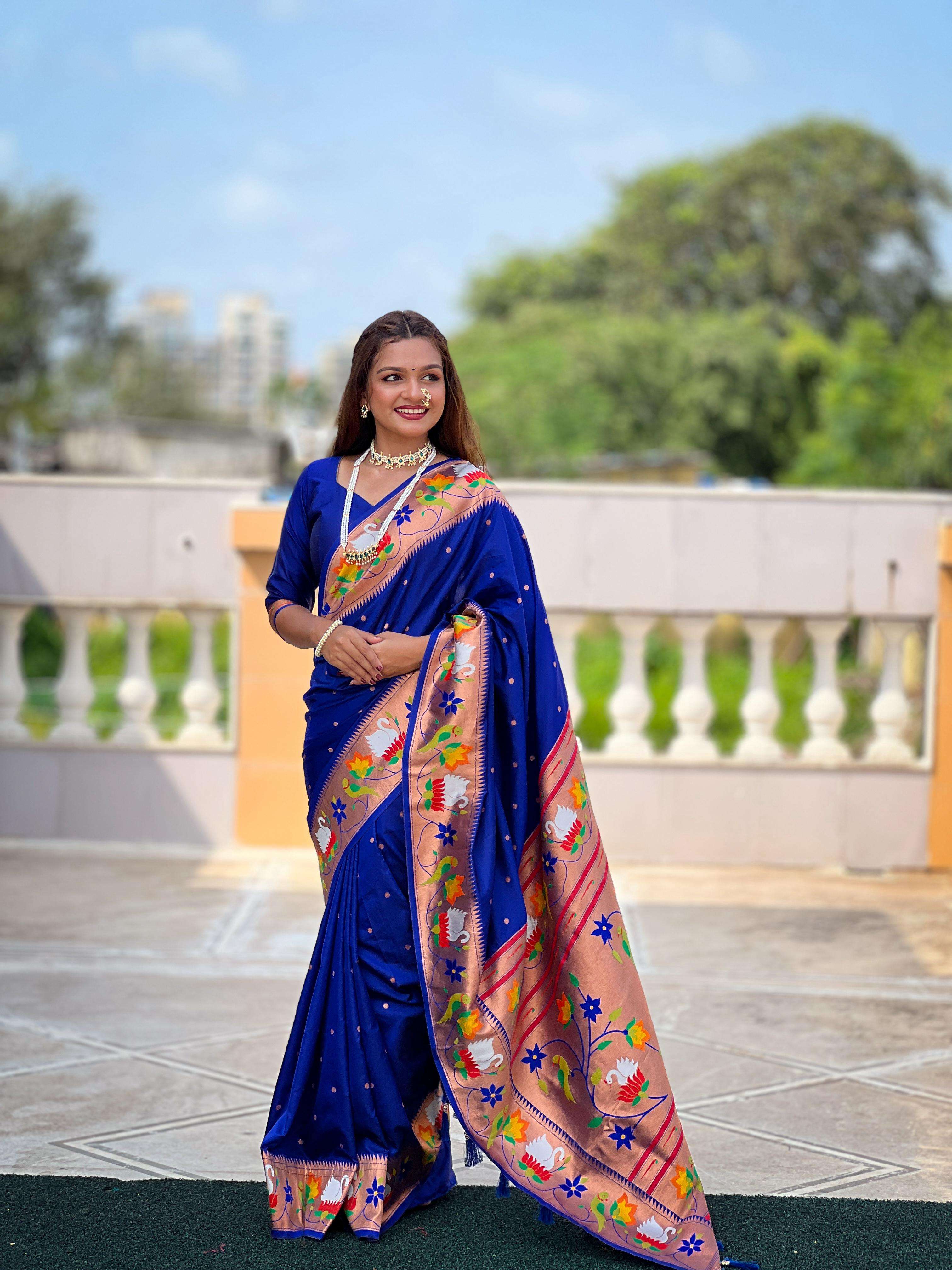 Rajhans Paithani Soft and traditional and elegant look Petha...