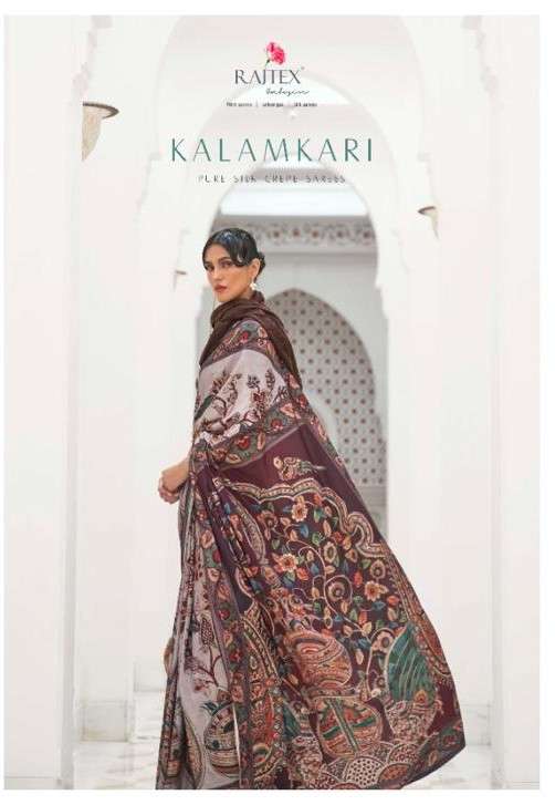 RAJTEX KALAMKARI 232001 TO 232011 SOFT AND PURE SILK CREPE F...