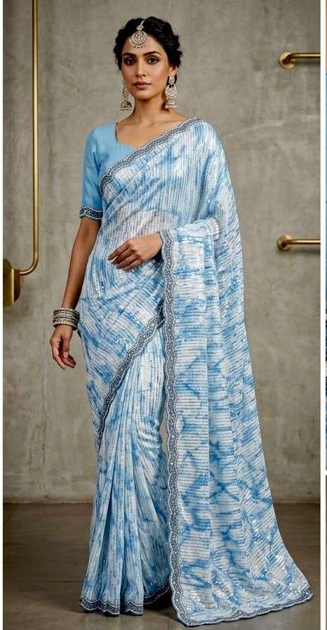 RANG RASIYA BOLLYWOOD FANCY AND SHINY QUALITY FINE YARD FABR...