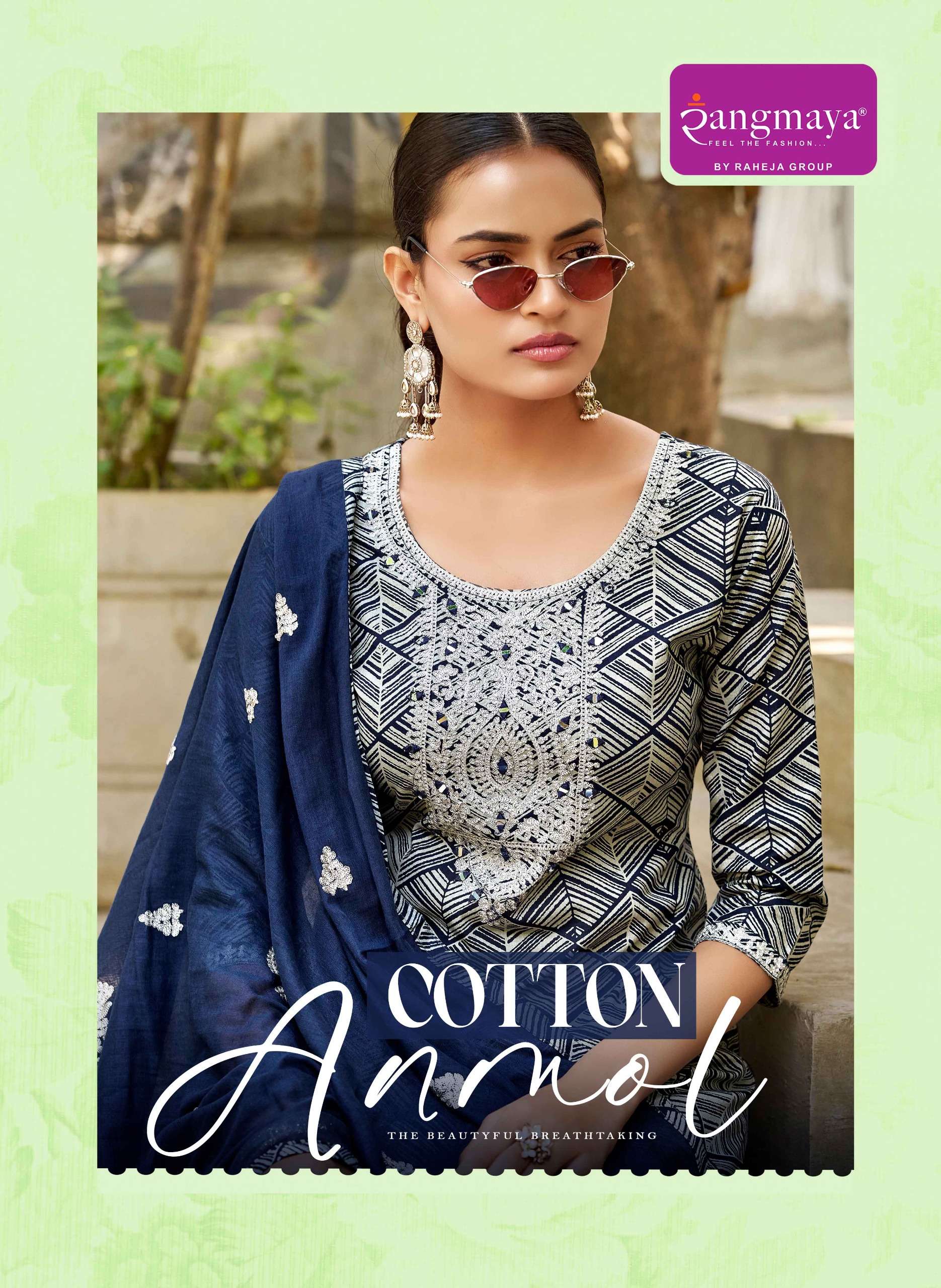 RANGMAYA COTTON ANMOL READYMADE PURE COTTON WORK FANCY SUIT ...