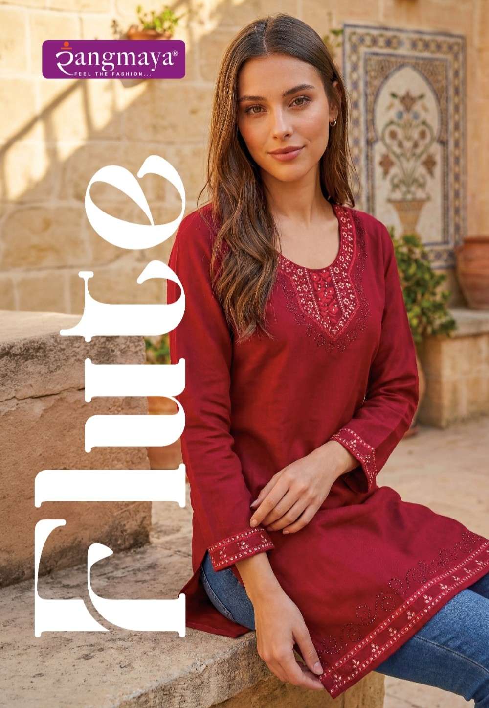 RANGMAYA FLUTE VERTICAN TUNIC SHORT TOP FOR GIRL DAILY WEAR ...