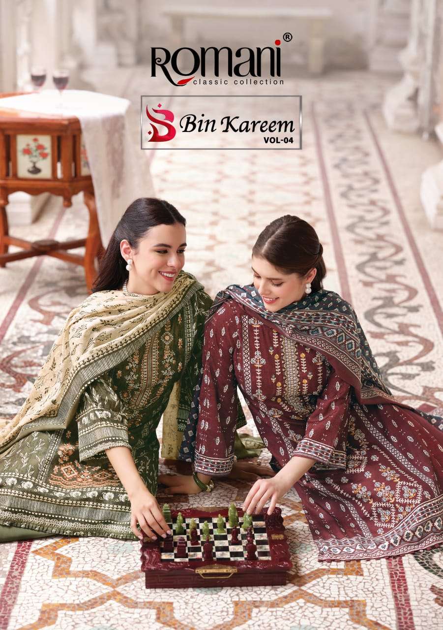ROMANI BIN KAREEM VOL 4 PREMIUM SOFT COTTON DESIGNER SALWAR ...