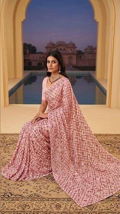 SABNAM BOLLYWOOD SAREE FANCY FABRIC BEST FOR PARTYS RESELLER...
