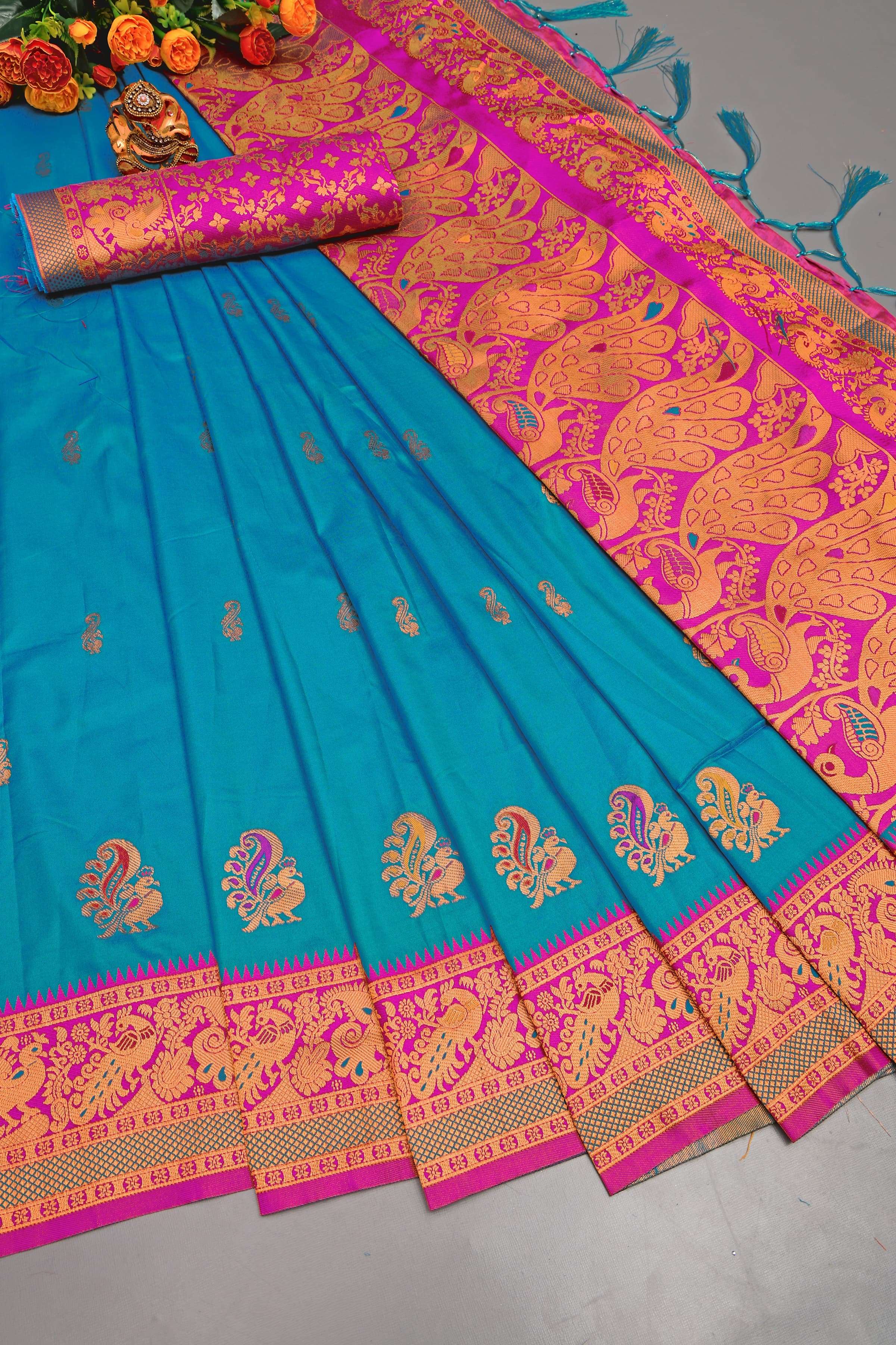 SAMARA BEAUTIFUL BANARASHI SILK FANCY FABRIC SAREE COLLECTIO...
