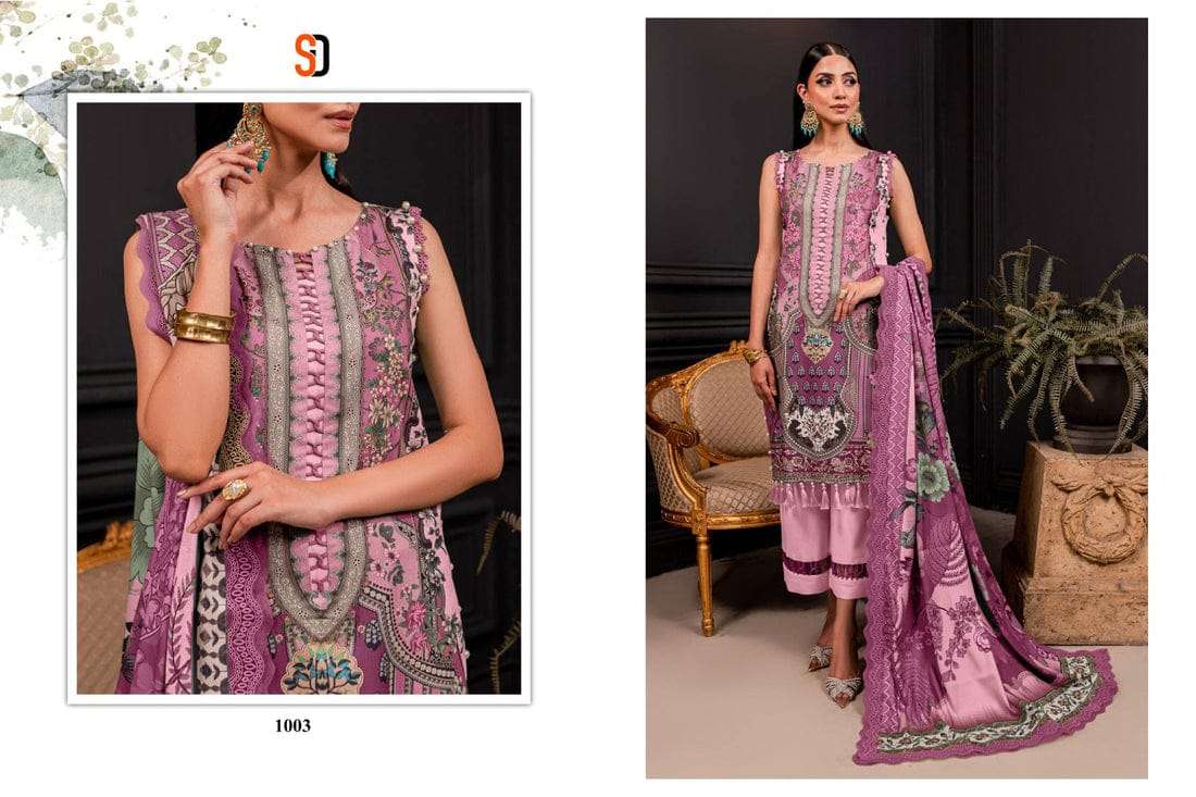 SHARADDHA DESIGNER NEEDLE WONDER VOL 1 LAWN COTTON PRINTED W...