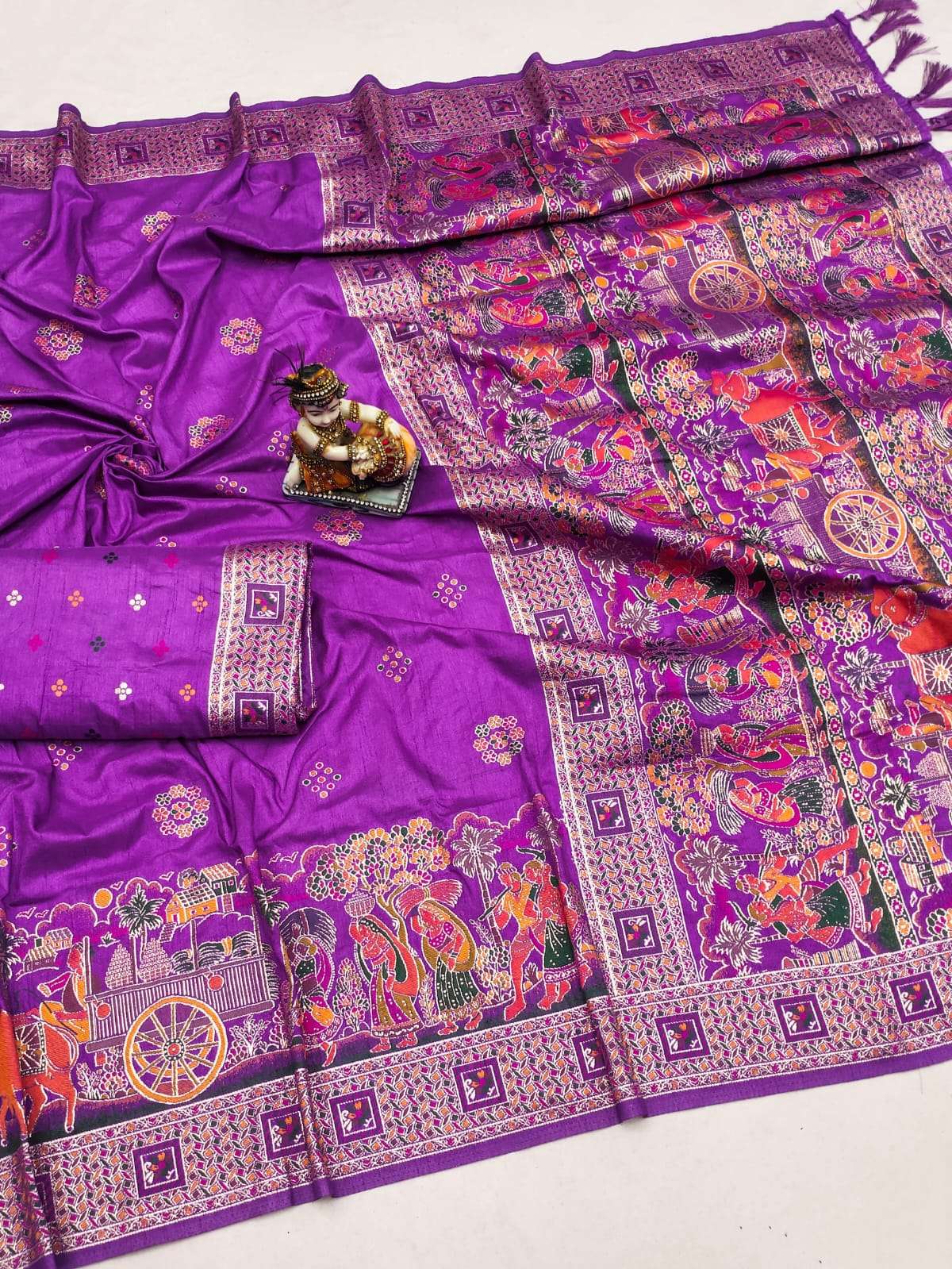 Shilpa Soft and pure Rajwadi classic Pashmina fancy Silk fab...