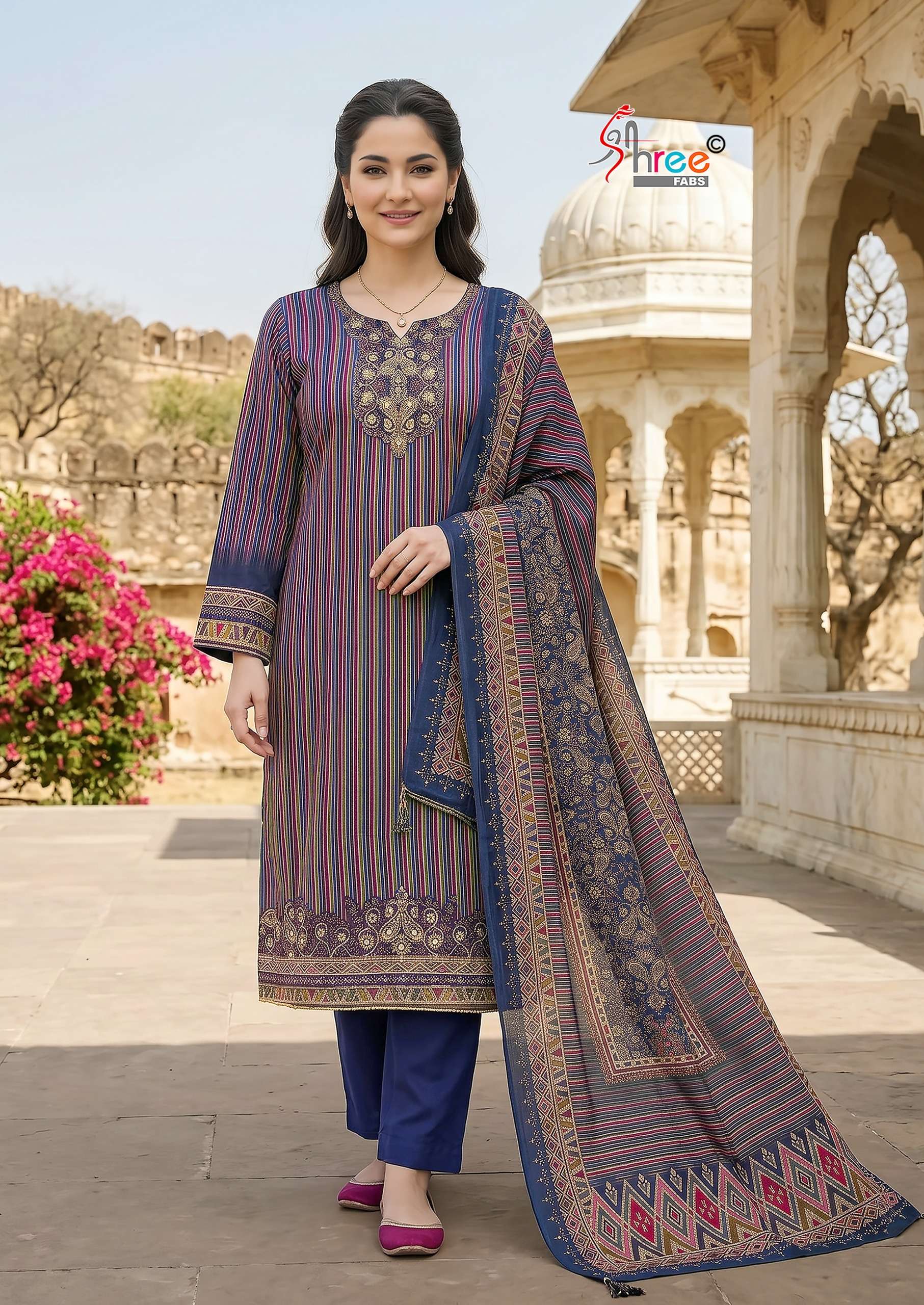 SHREE FAB KT 365 AND KT 360 VISCOSE MASLIN DIGITAL PRINT SAL...