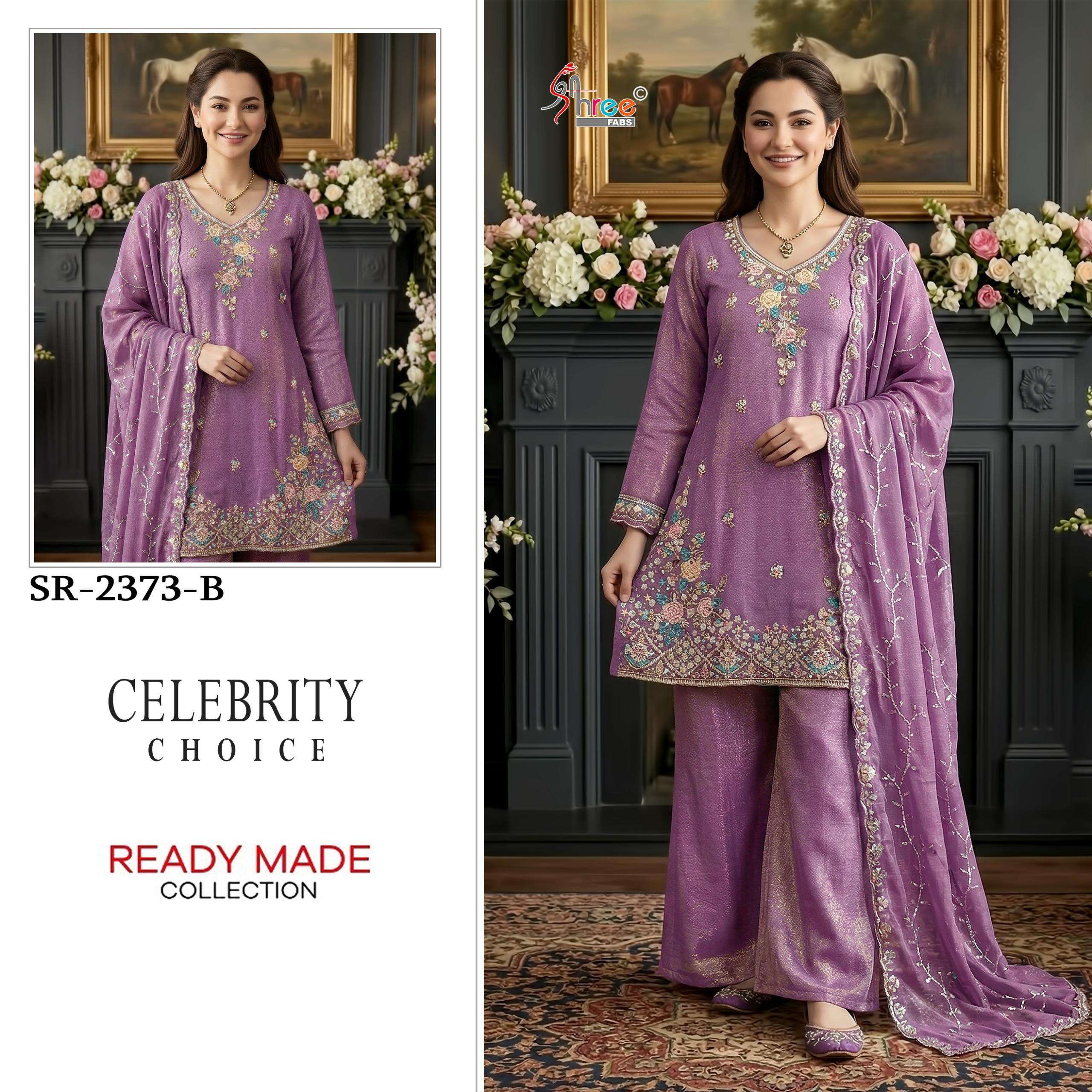 SHREE FABS 2373 LUXURY BRAND SIFFON EMBROIDERY PAKISTANI DRE...
