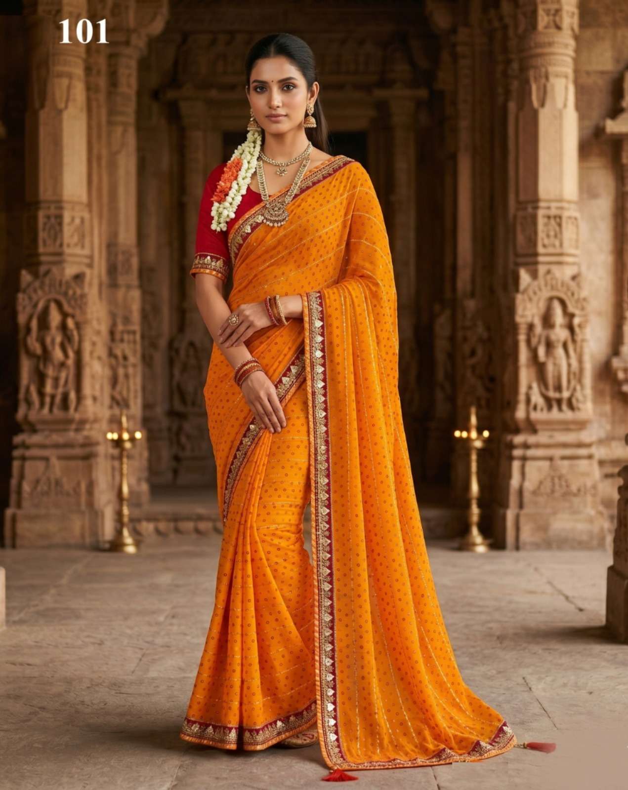   Bandhej 1 101 To 107 Faux Georgette fancy and elegant Wit...
