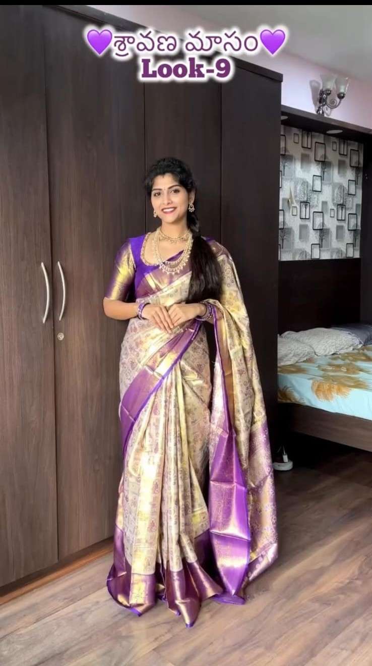 Sketch 2 Beautiful traditional kanchipuram inspired silk sar...