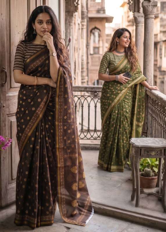 SOFT AND COMFORTABLE REGULAR WEAR MUSILN AND COTTON FABRIC S...