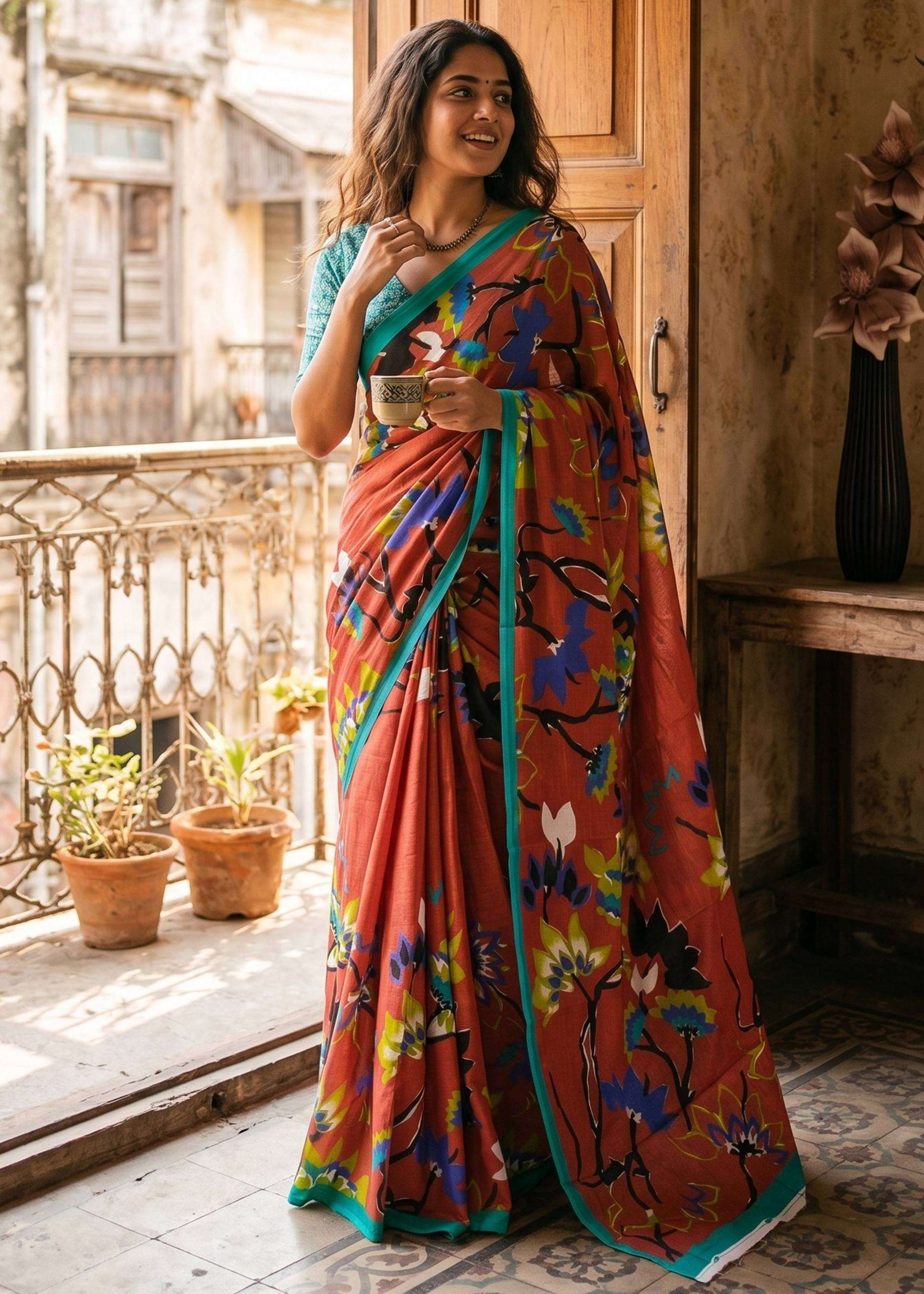 soft and pure mulmul cotton and comfort and flower design fa...