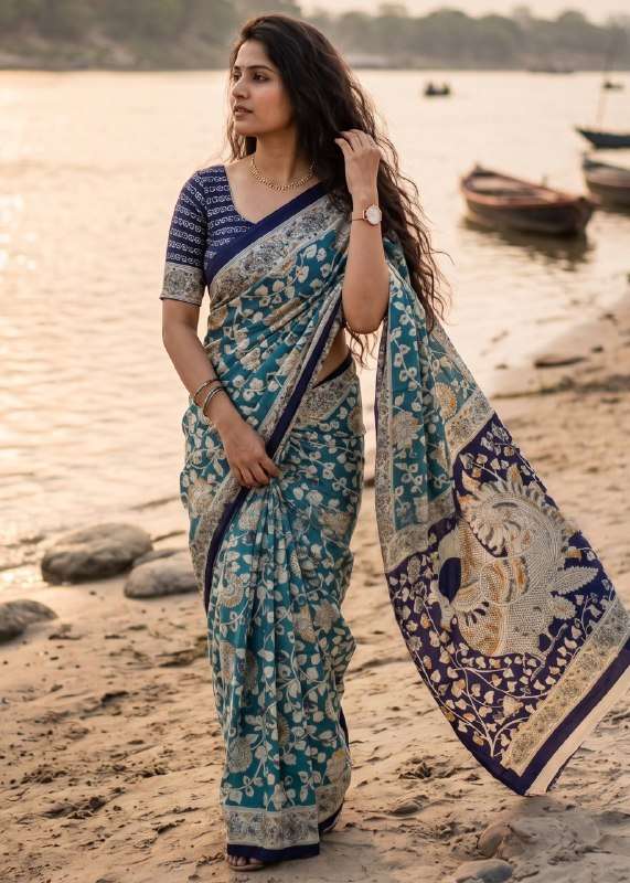 Soft and Pure mulmul mix Cotton joyful fabric saree reseller...