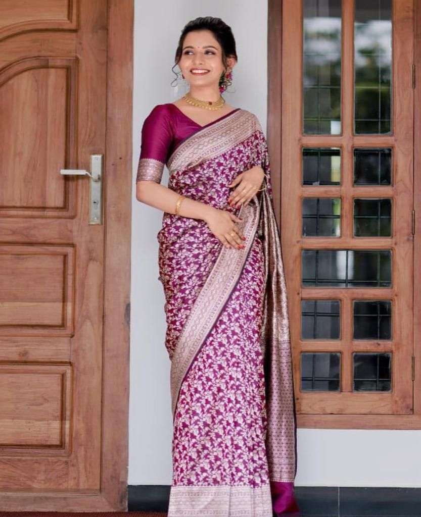 soft and super pure fancy and shiny lichi silk fabric saree ...