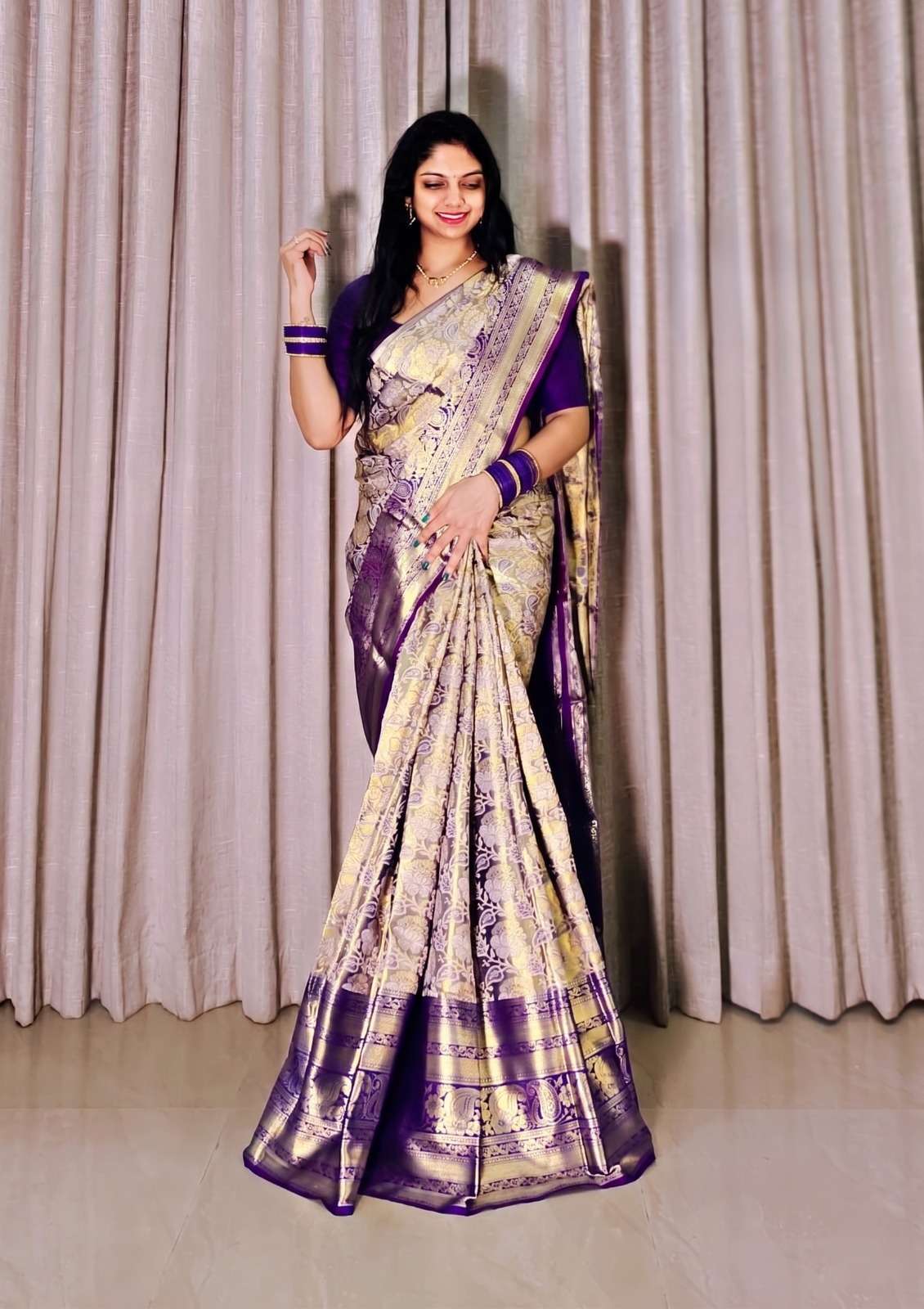  Sravanti vol 3 Kanjivaram traditional Silk fancy fabric Sem...