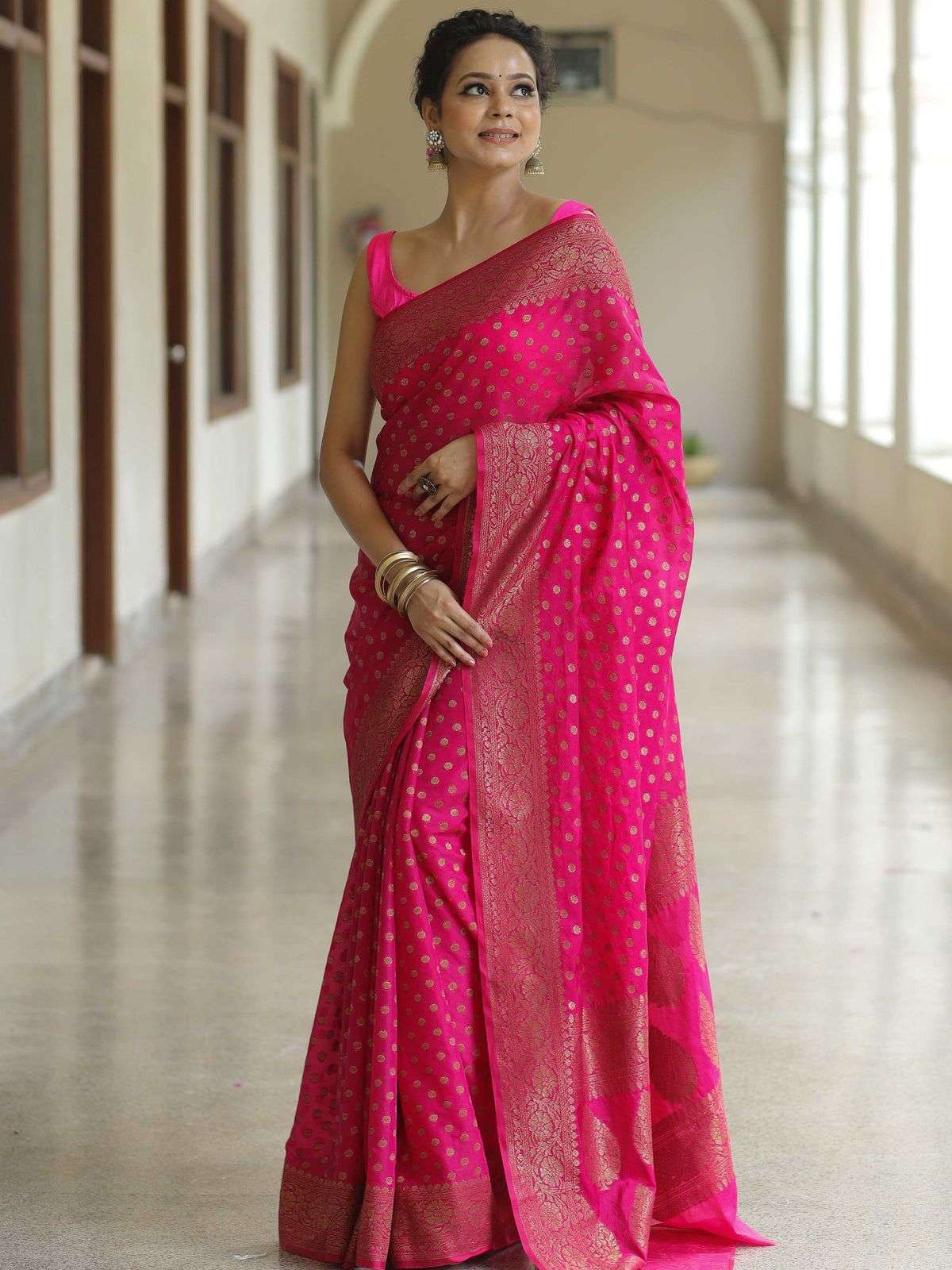 SUPER SOFT LICHI SILK  FABRIC WITH UNVEIL AND ADORN ICONIC S...